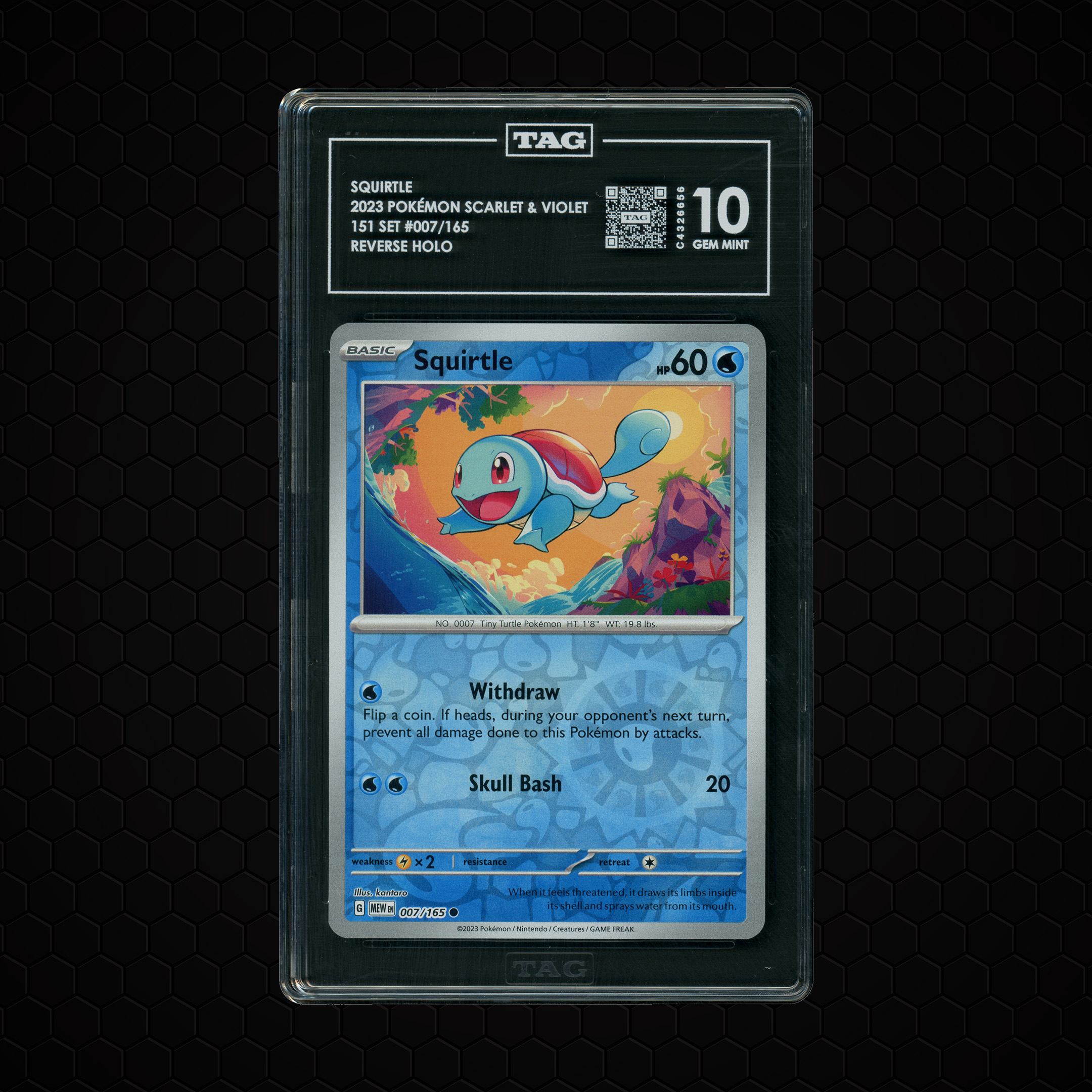 2023 Pokemon 151 Squirtle #7 TAG 10
