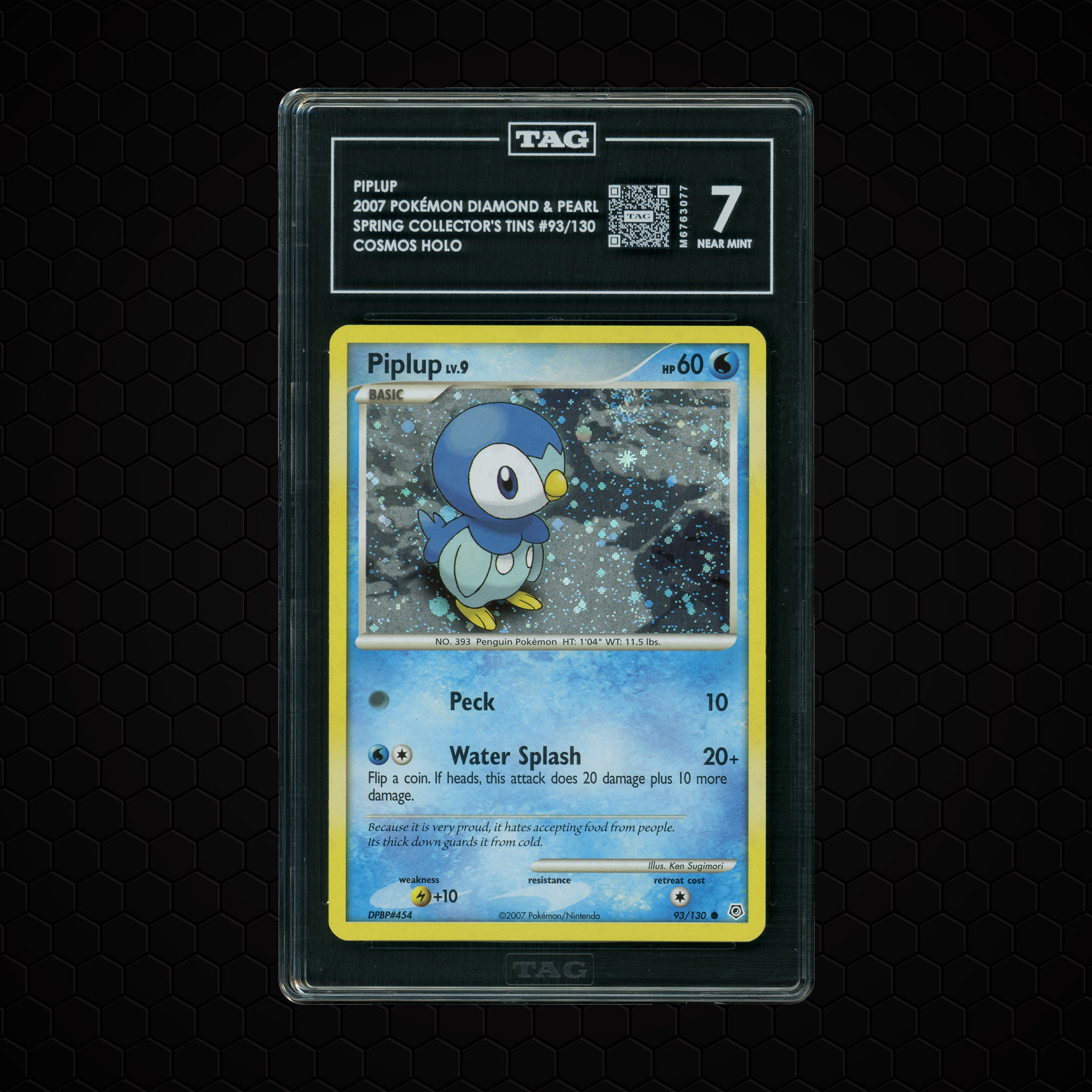 2007 Diamond & Pearl Piplup #93 TAG 7