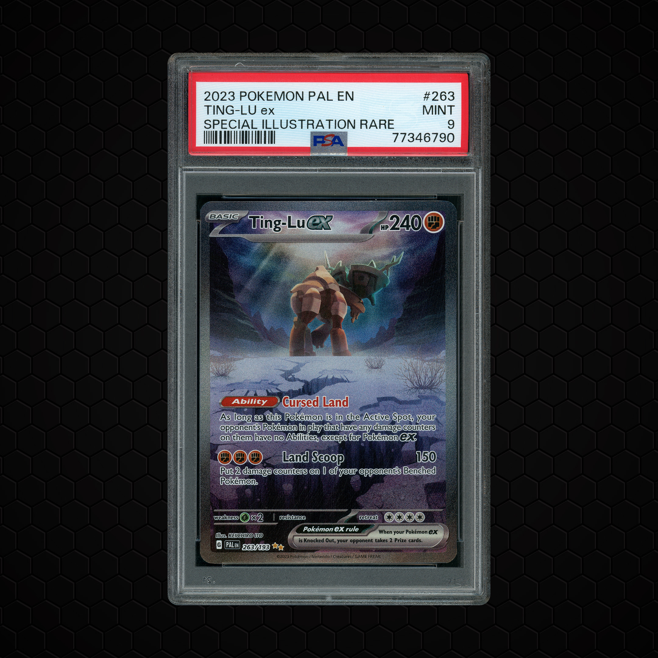 2023 Paldea Evolved Ting-Lu EX #263 PSA 9
