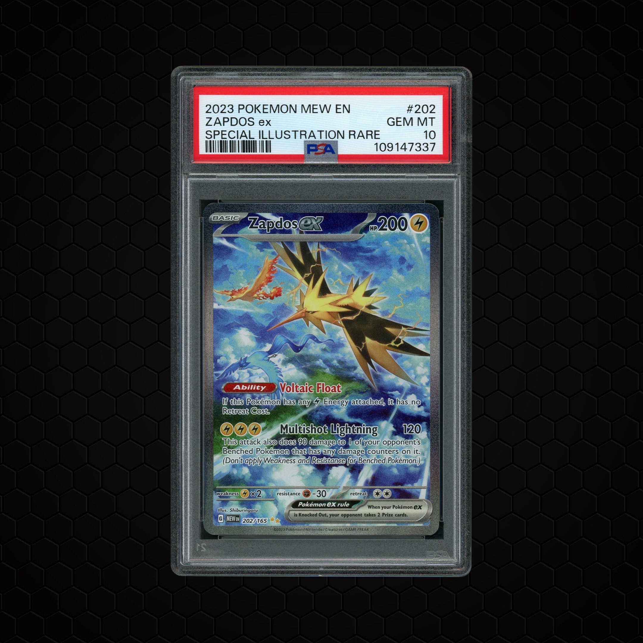 2023 Pokemon 151 Zapdos EX #202 PSA 10