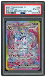 2025 Prismatic Evolutions Sylveon EX #156 PSA 10 on Beezie.