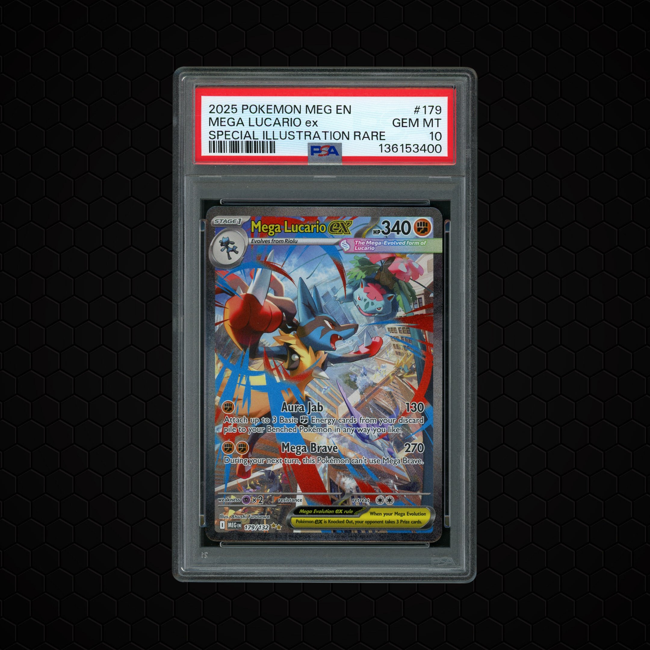2025 Mega Evolution Mega Lucario EX #179 PSA 10