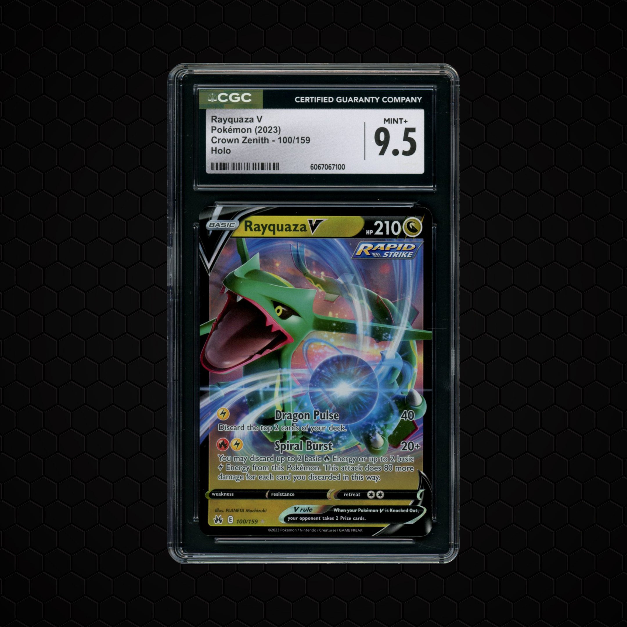 2023 Crown Zenith Rayquaza V #100 CGC 9.5