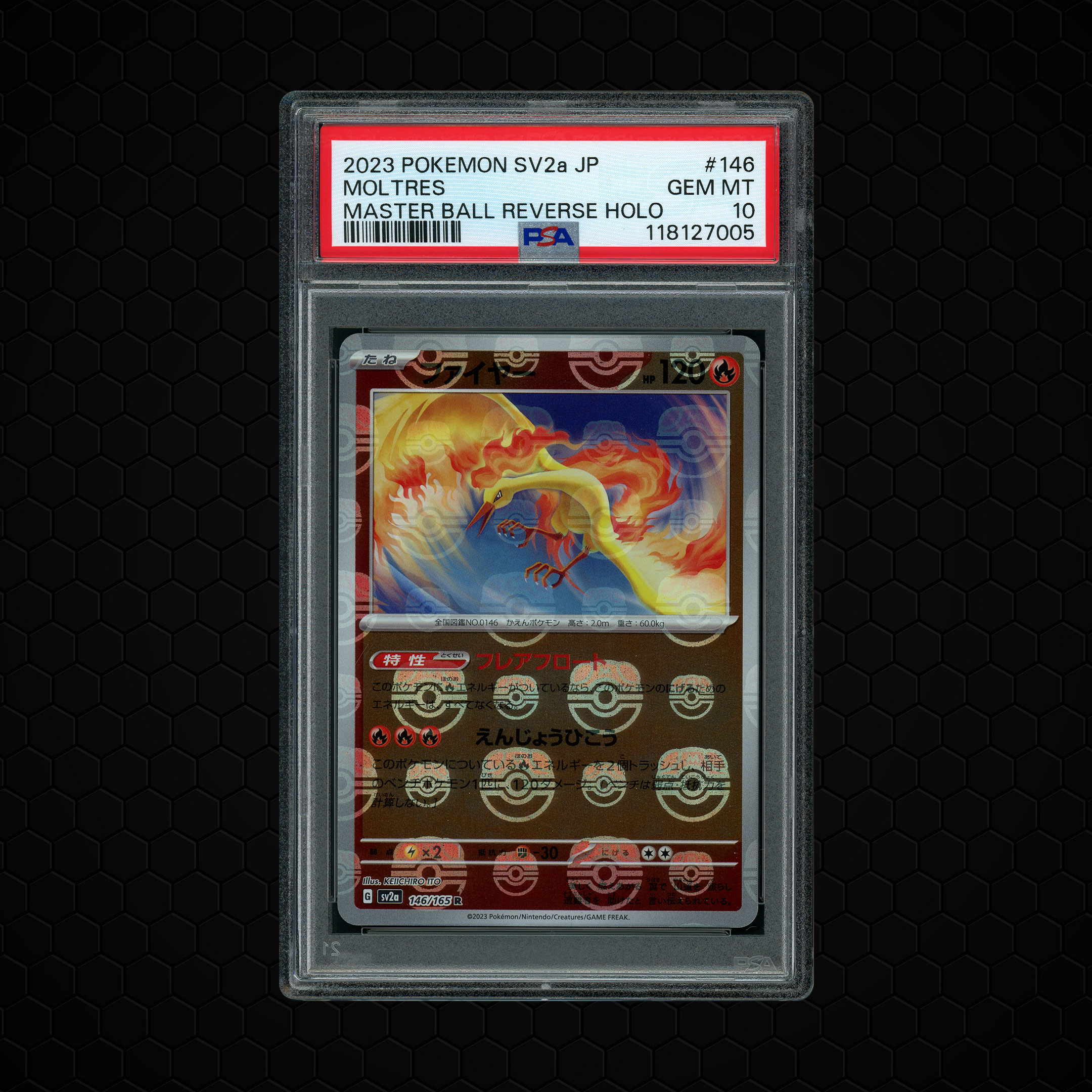2023 Japanese Pokemon 151 Masterball Moltres #146 PSA 10