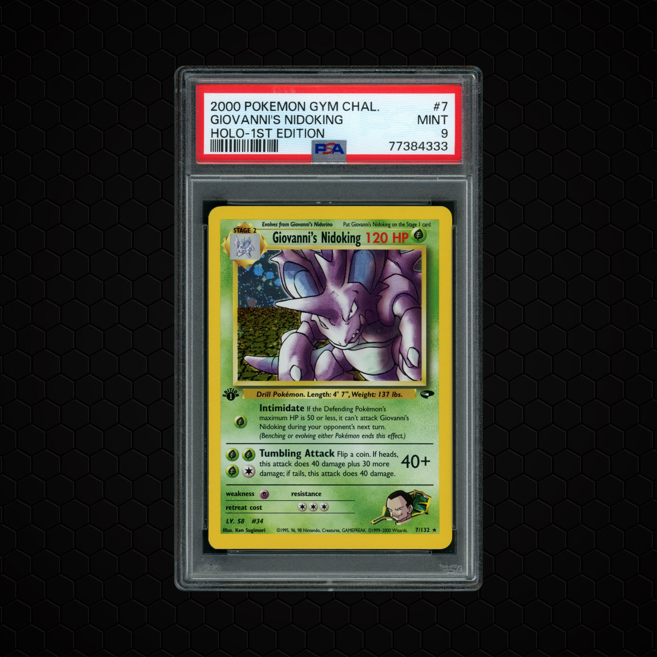 2000 Gym Challenge 1st Edition Giovanni's Nidoking #7 PSA 9