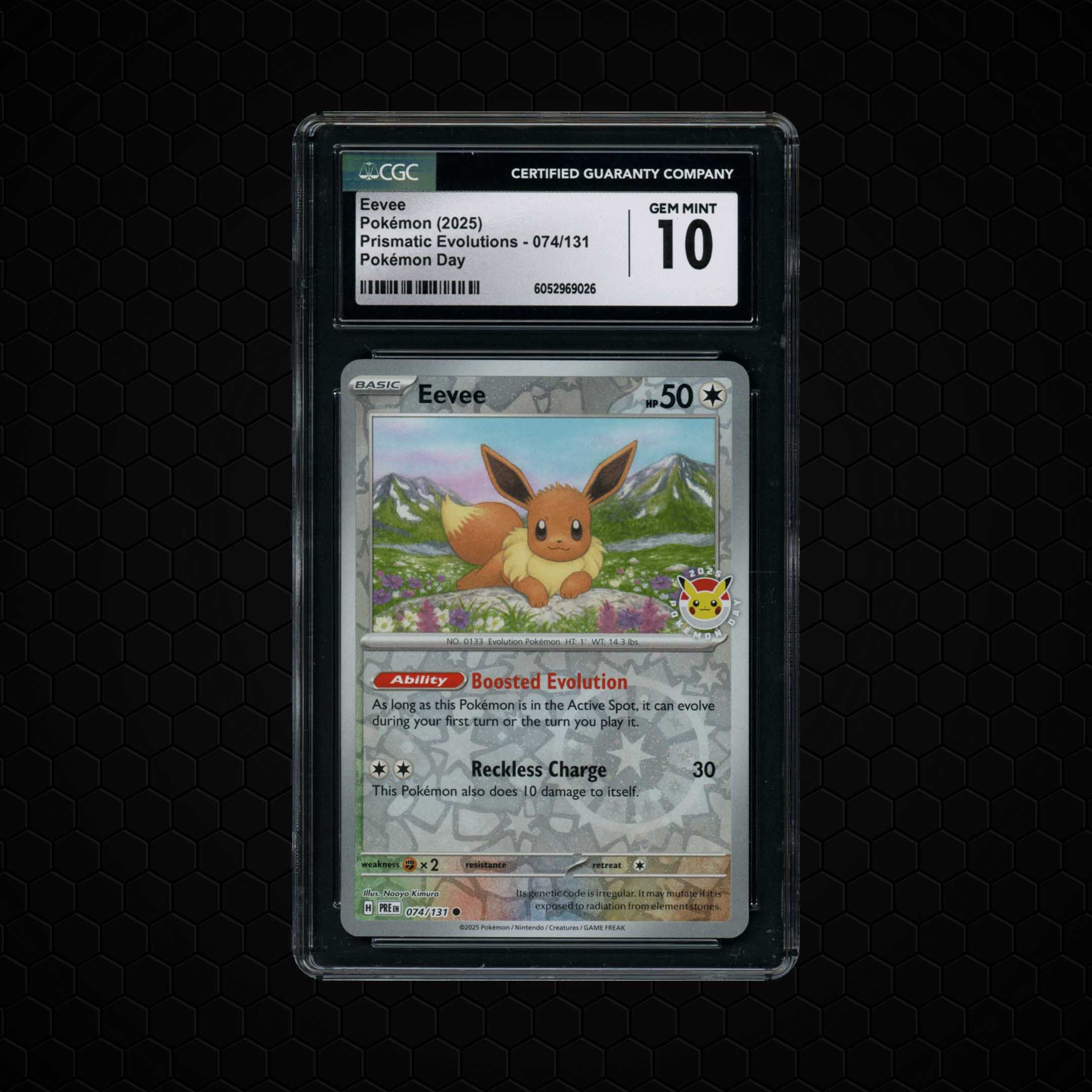 2025 Prismatic Evolutions Eevee #74 CGC 10
