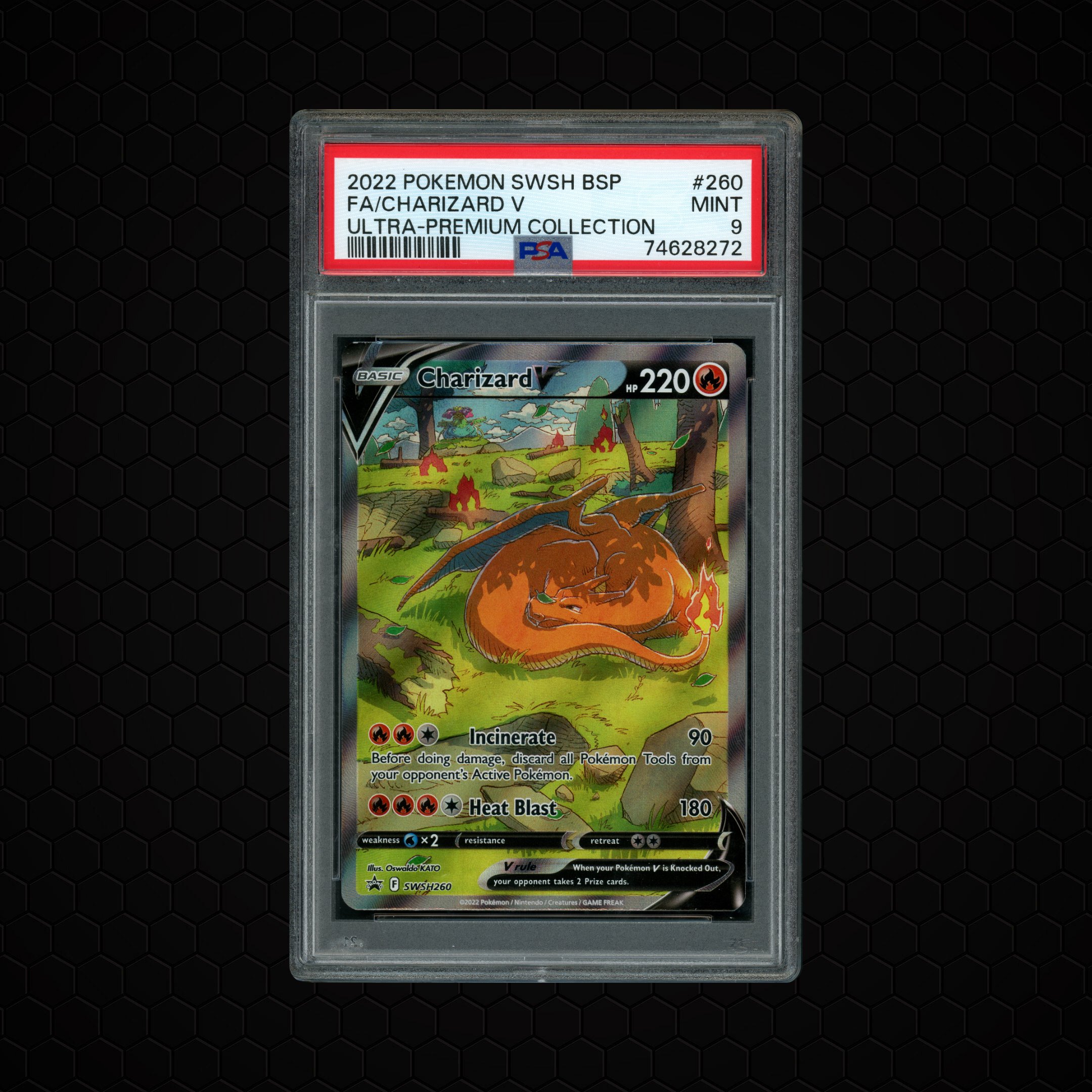 2022 Black Star Promo Charizard V #260 PSA 9