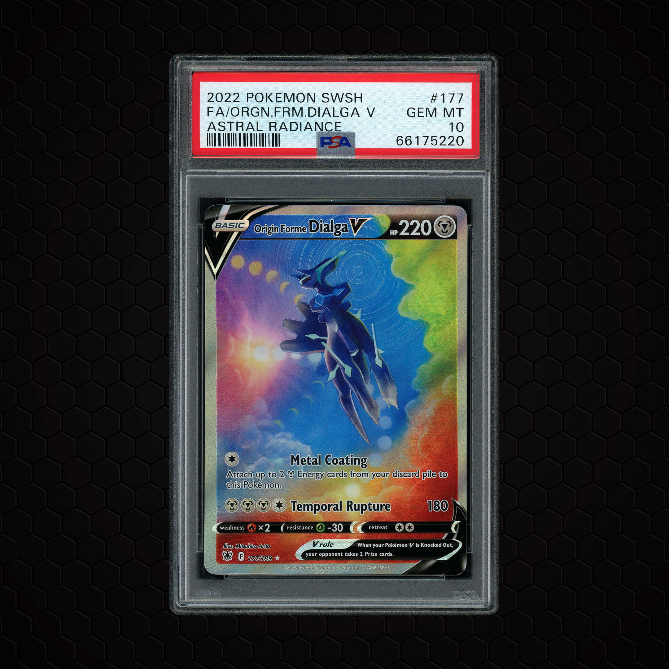 2022 Astral Radiance Origin Forme Dialga V #177 PSA 10