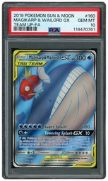 2019 Team Up Magikarp & Wailord GX #160 PSA 10 on Beezie.