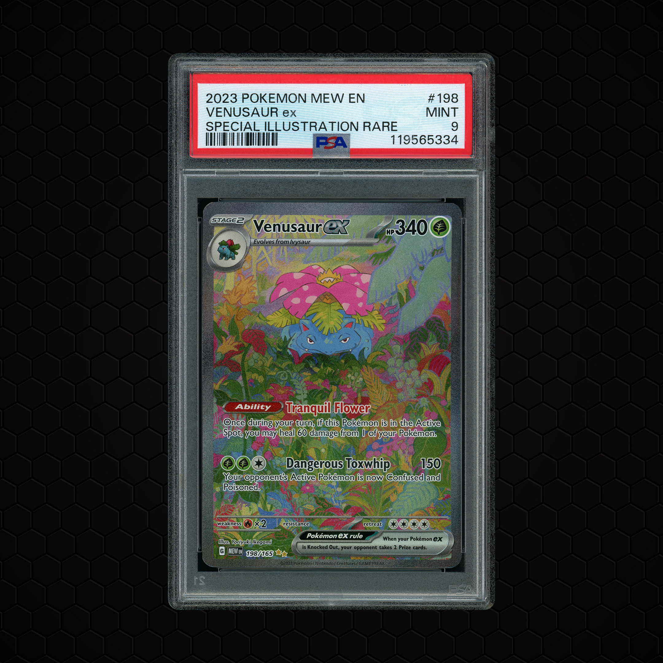 2023 Pokemon 151 Venusaur EX #198 PSA 9