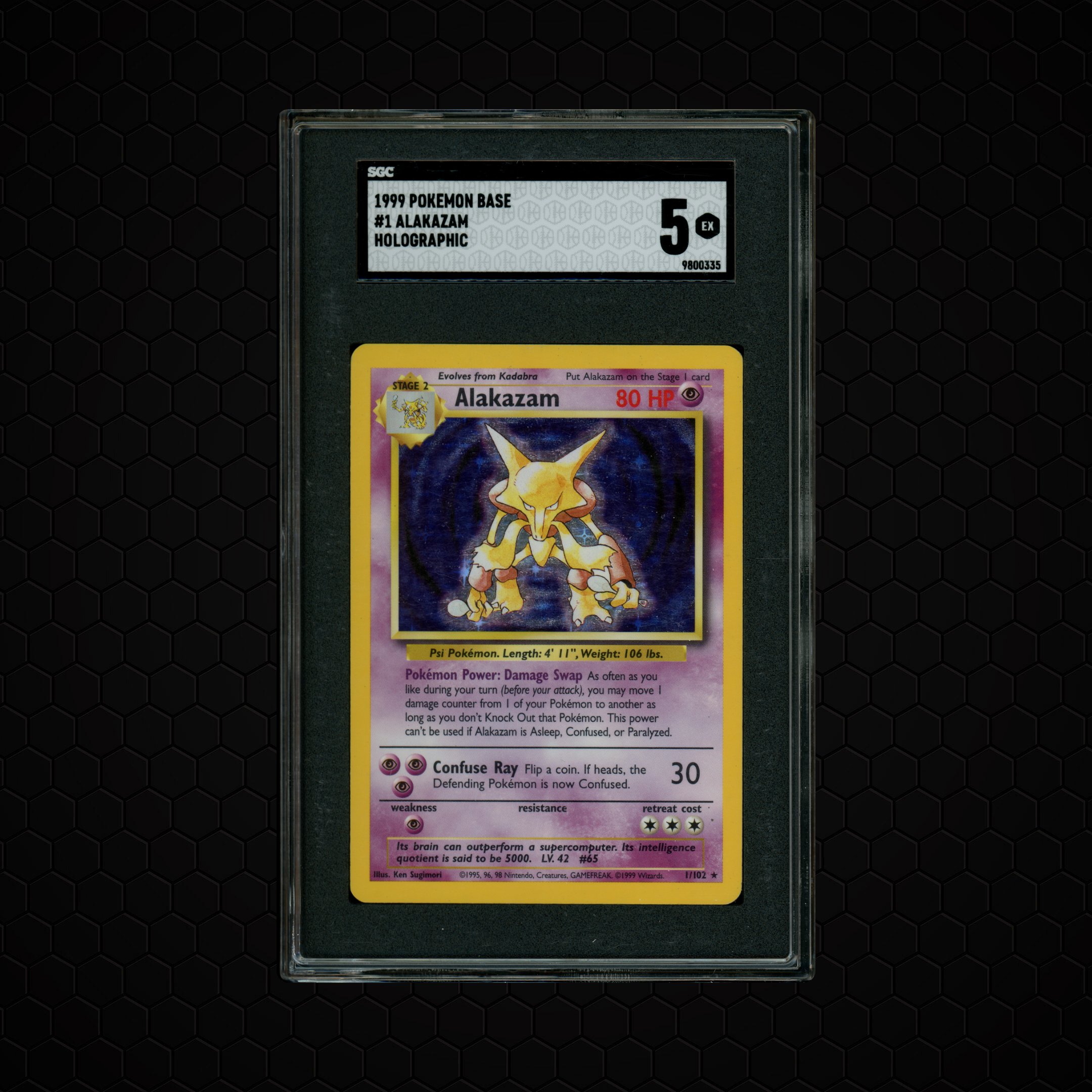 1999 Base Set Alakazam #1 SGC 5