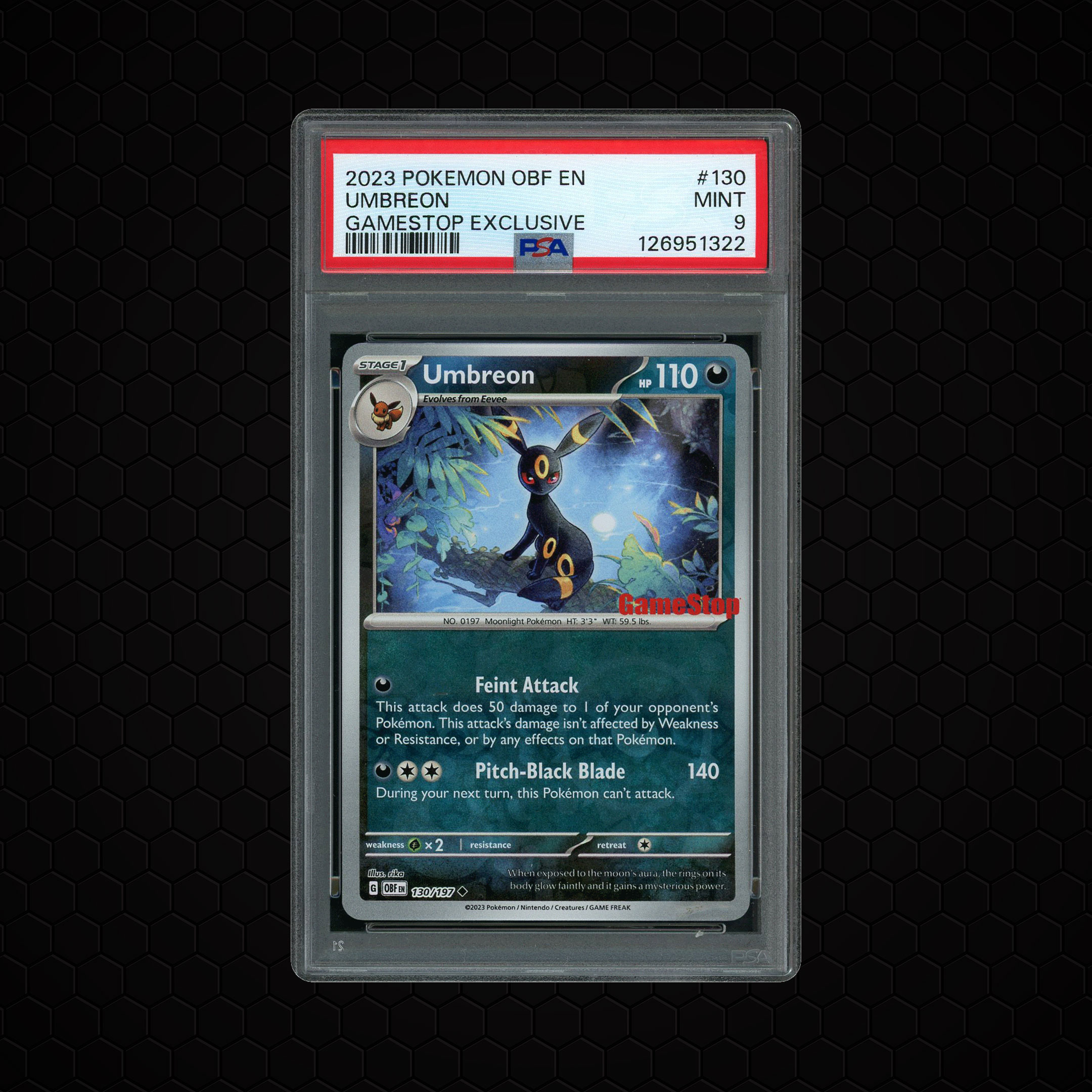 2023 Obsidian Flames Umbreon #130 PSA 9