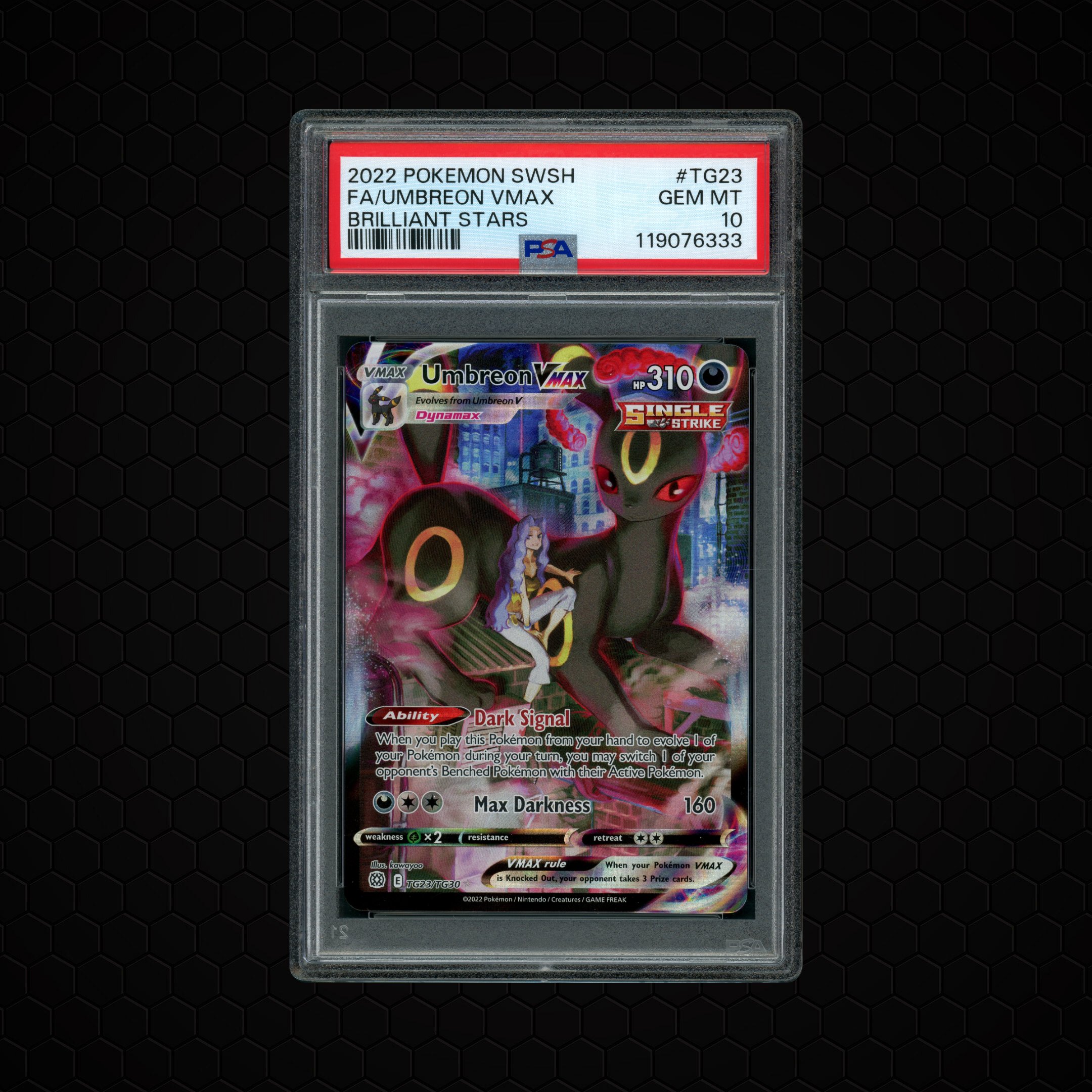2022 Brilliant Stars Umbreon VMAX #TG23 PSA 10
