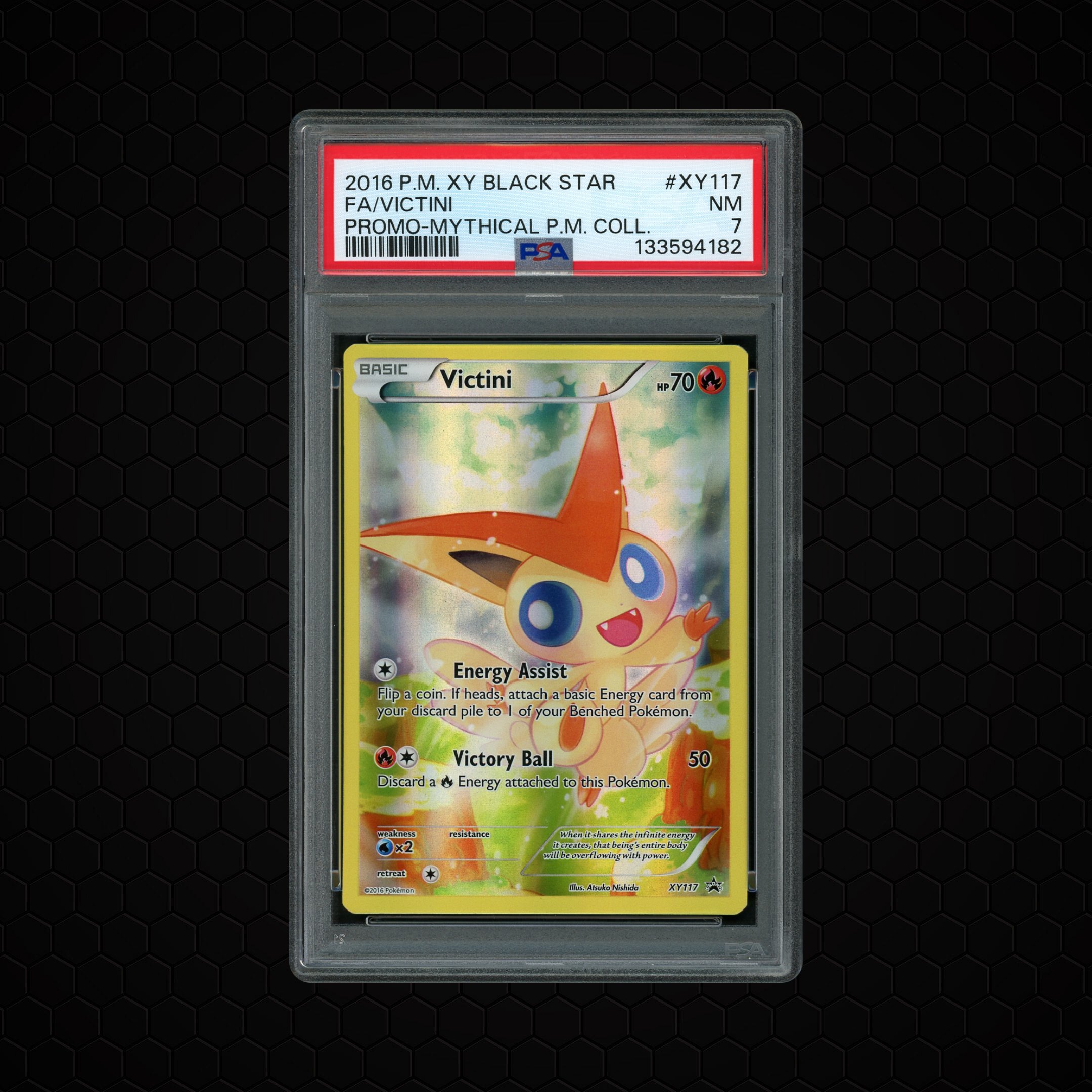 2016 Black Star Promo Victini #XY117 PSA 7