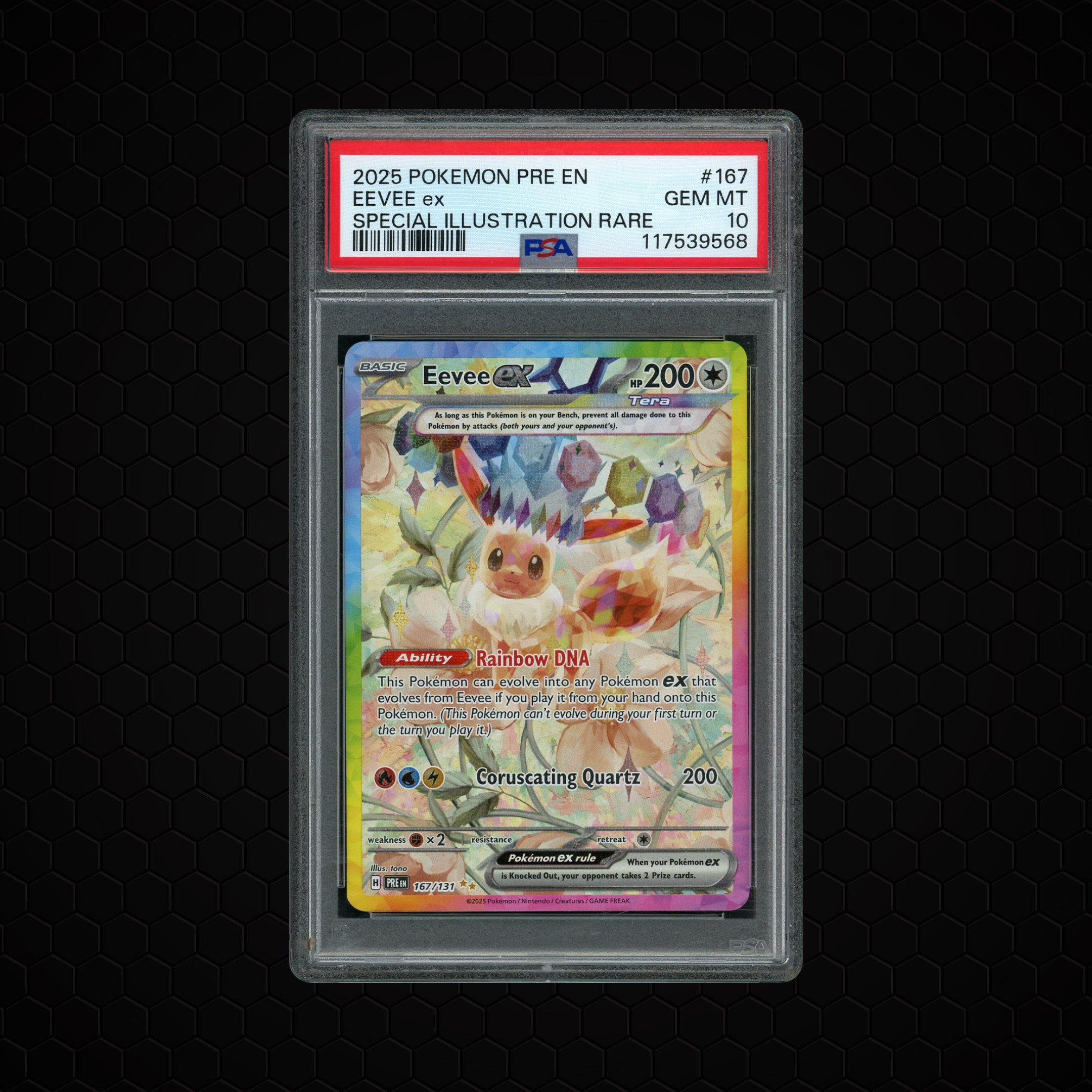 2025 Prismatic Evolutions Eevee EX #167 PSA 10