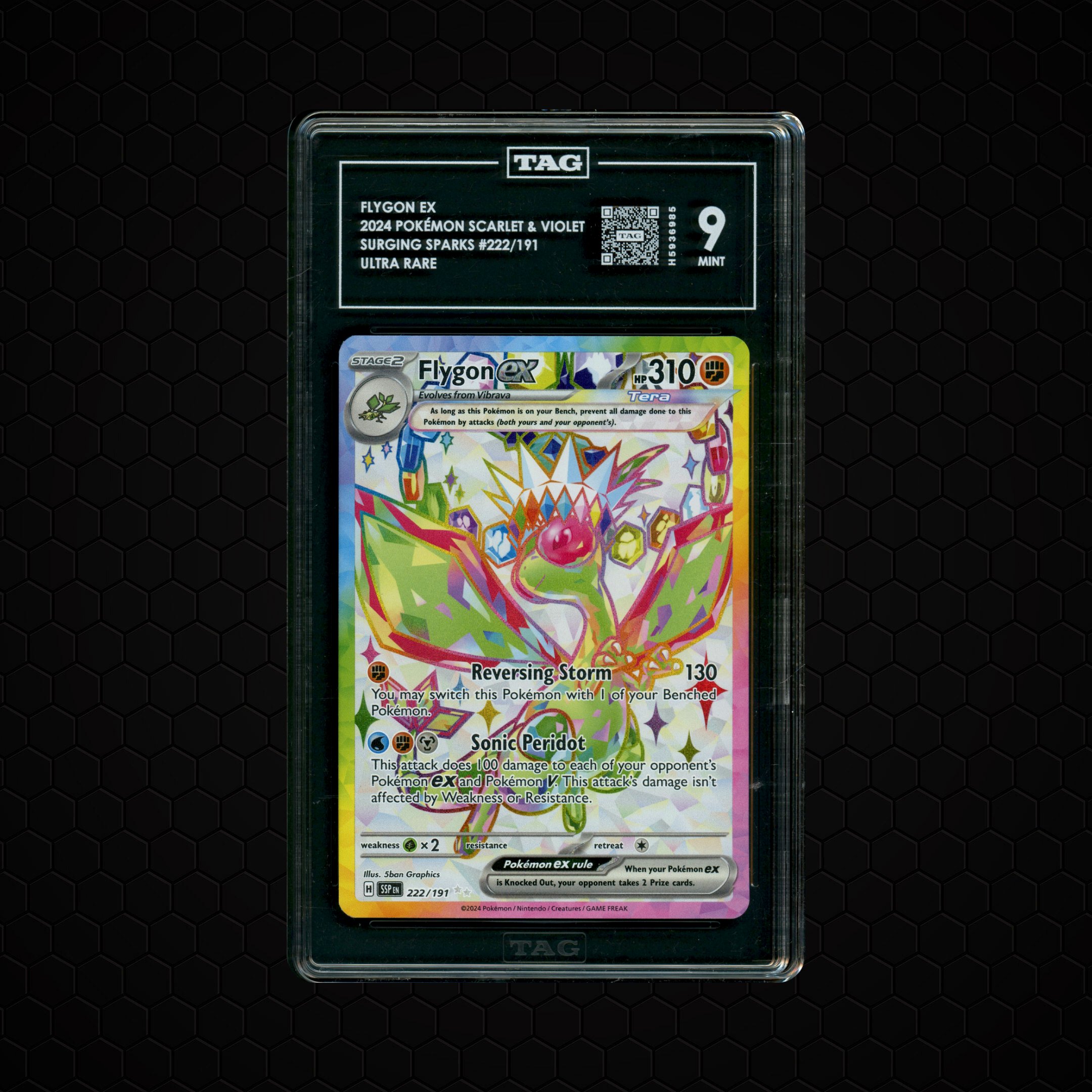 2024 Surging Sparks Flygon EX #222 TAG 9