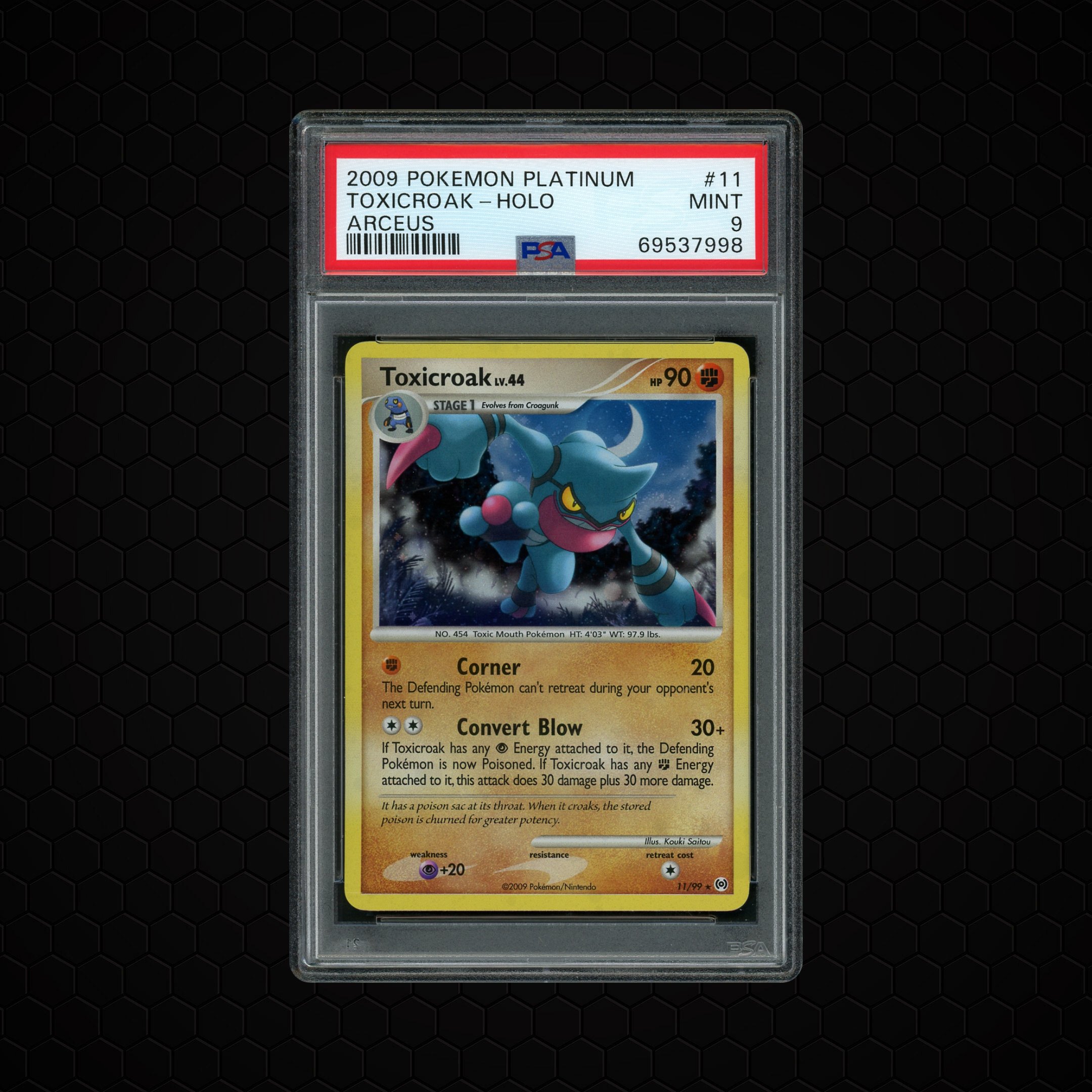 2009 Platinum Toxicroak #11 PSA 9
