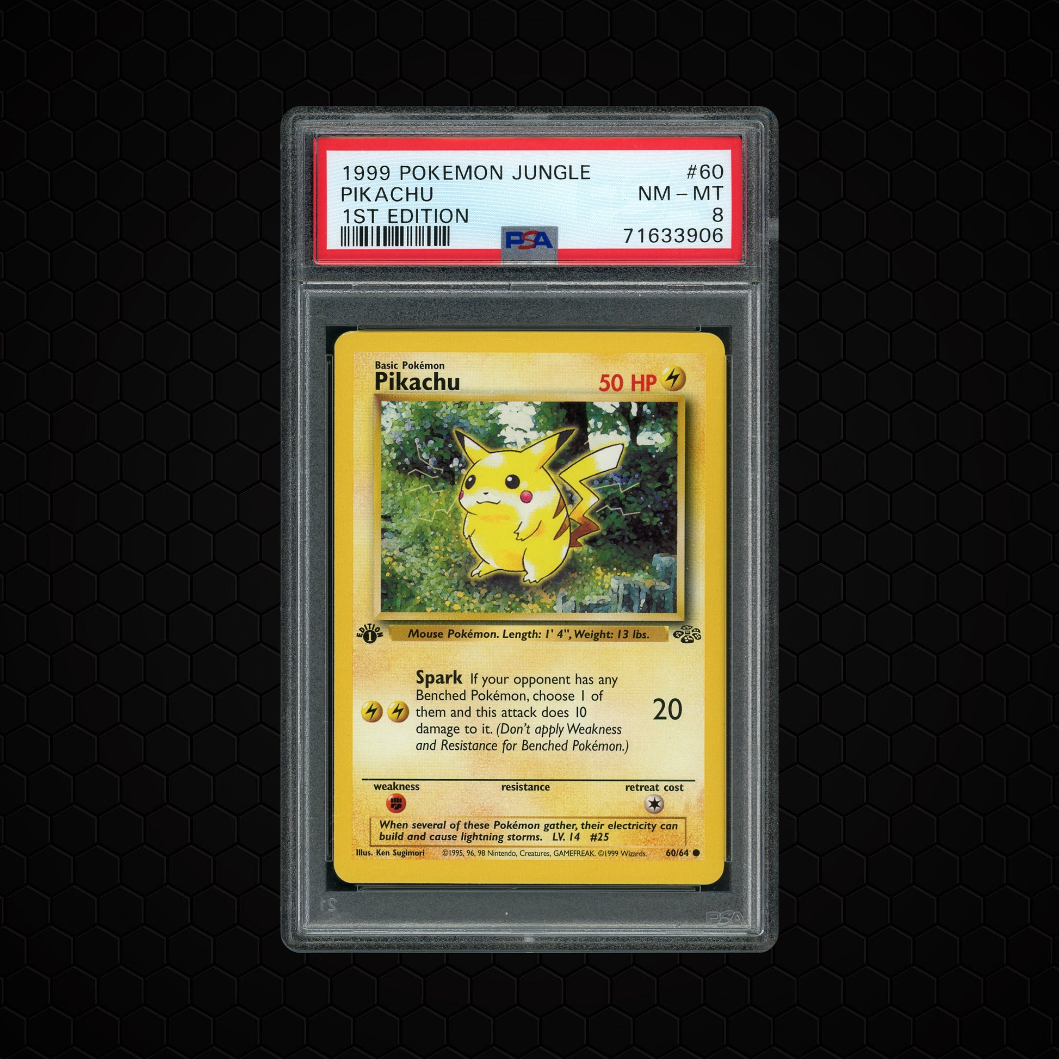 1999 Jungle 1st Edition Pikachu #60 PSA 8