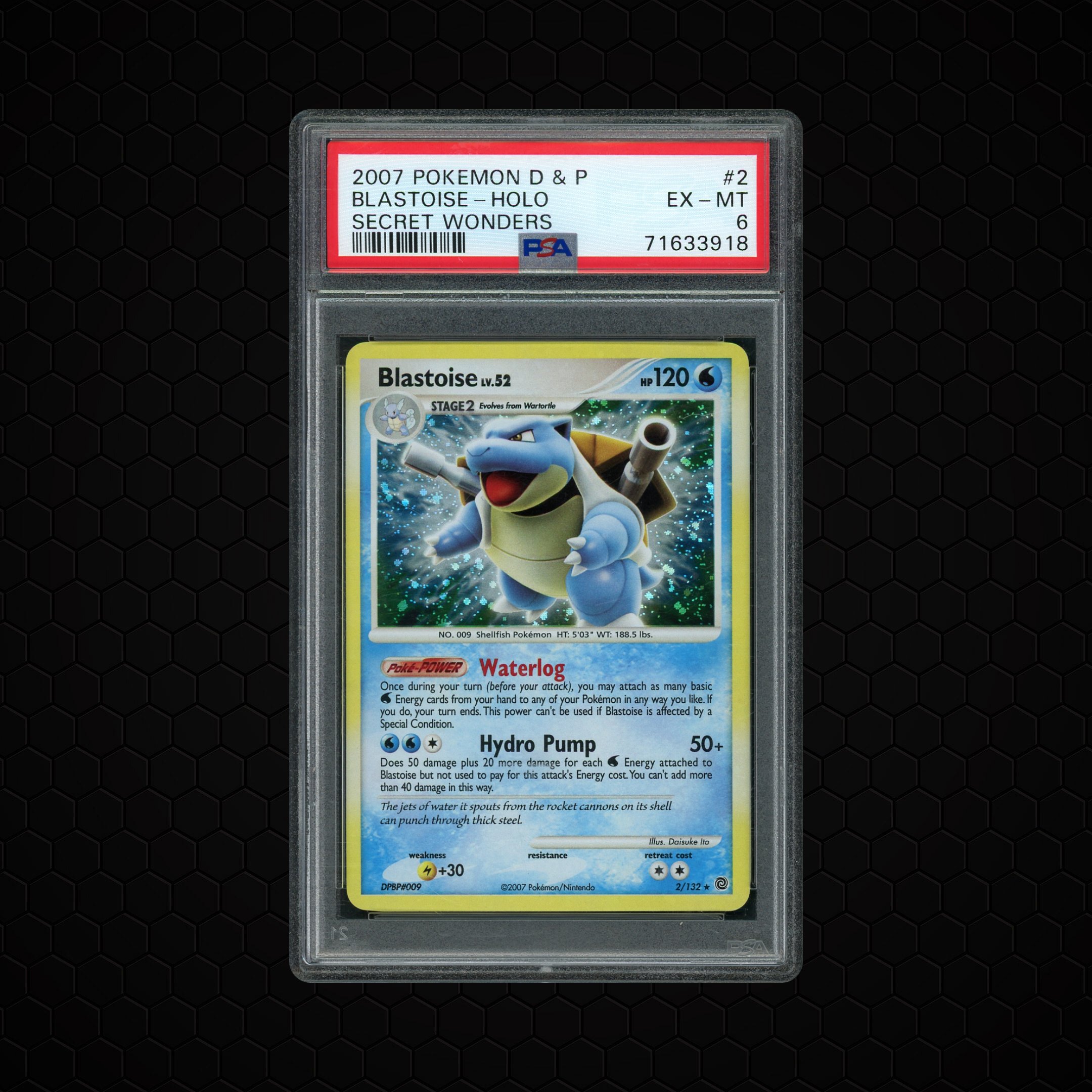 2007 Secret Wonders Blastoise #2 PSA 6
