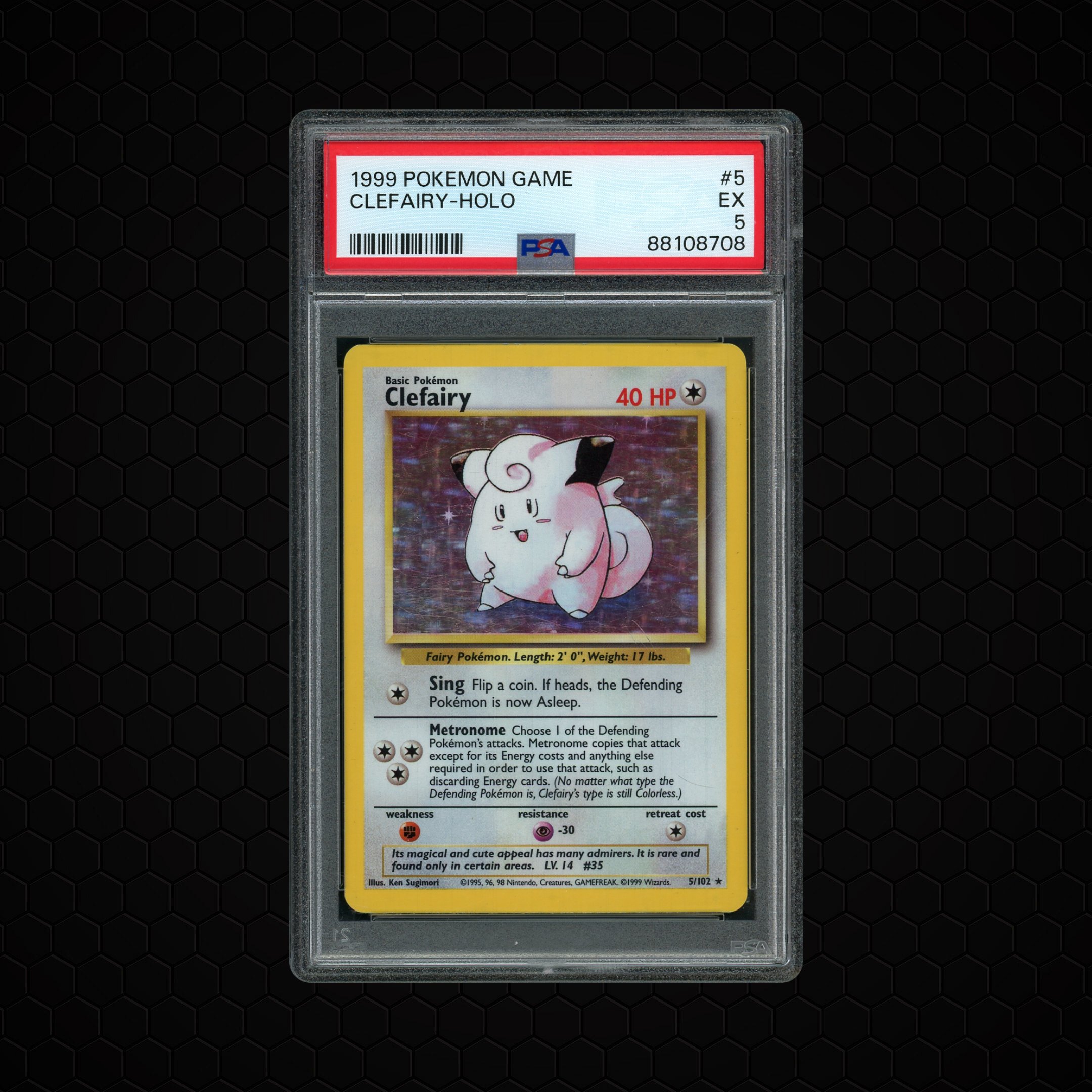 1999 Game Clefairy #5 PSA 5