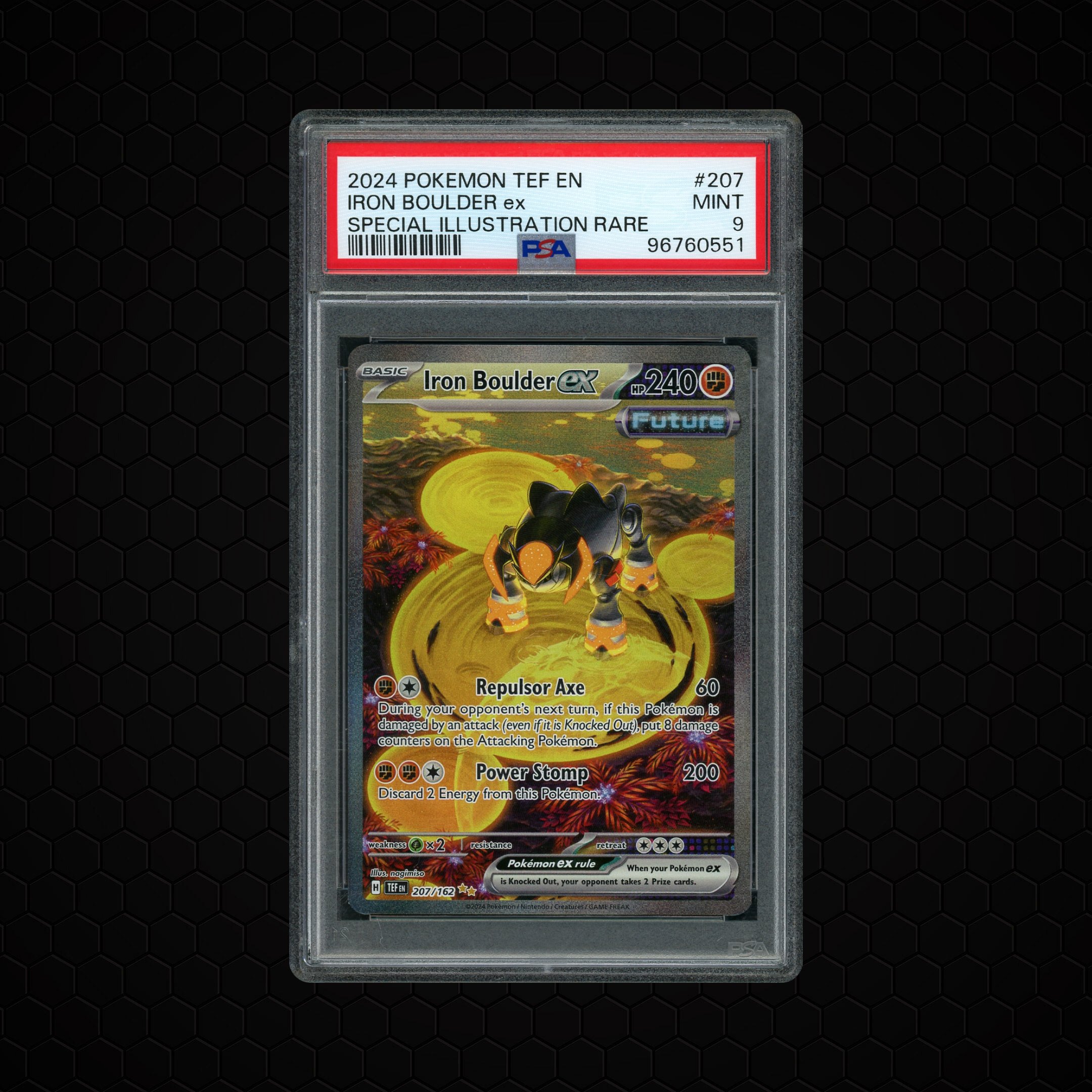 2024 Temporal Forces Iron Boulder EX #207 PSA 9