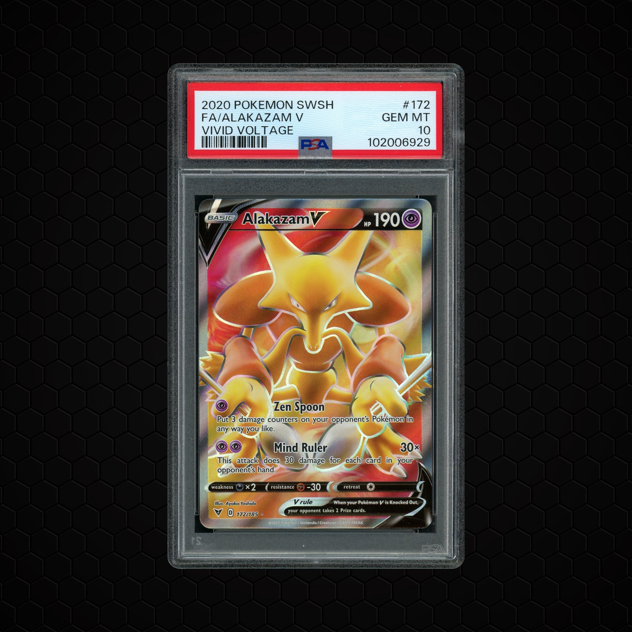 2020 Vivid Voltage Alakazam V #172 PSA 10