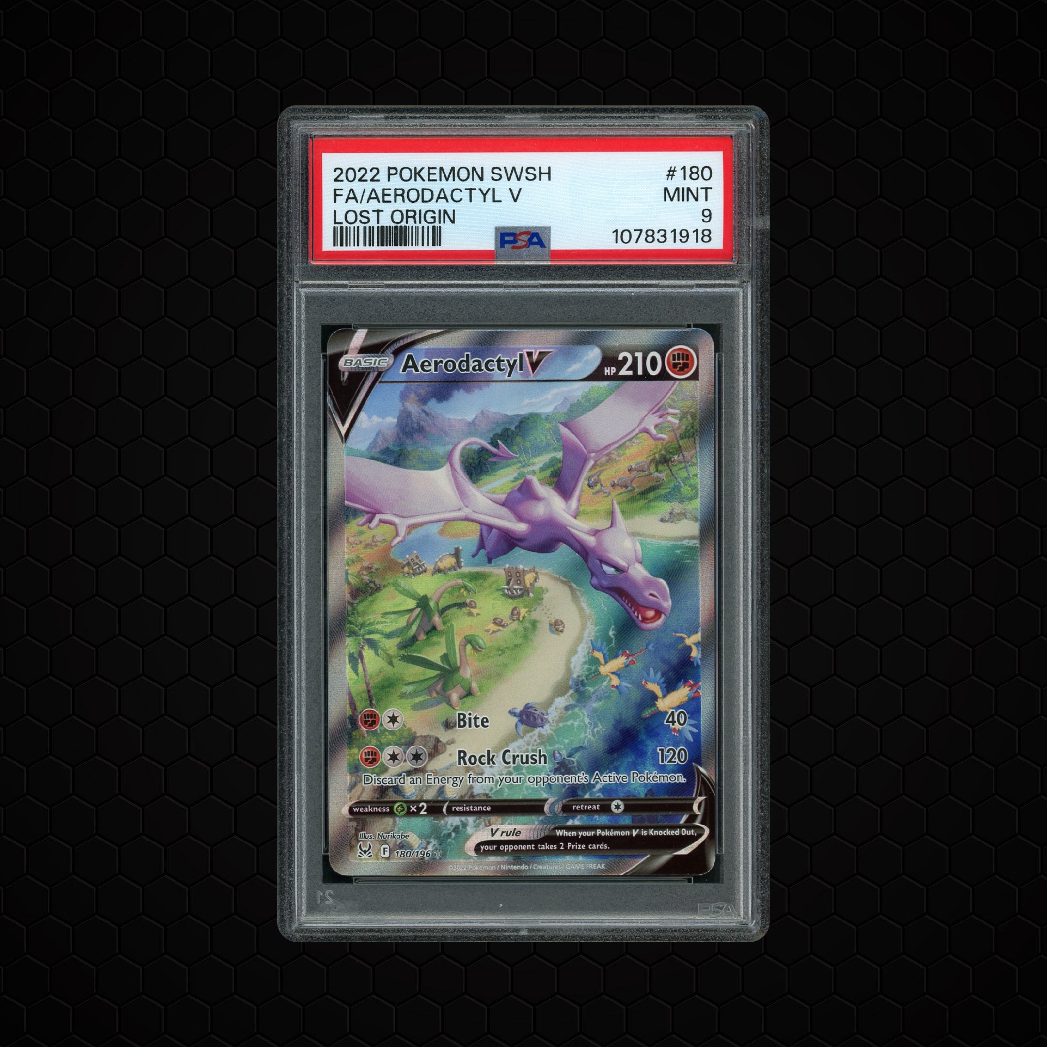 2022 Lost Origin Aerodactyl V #180 PSA 9