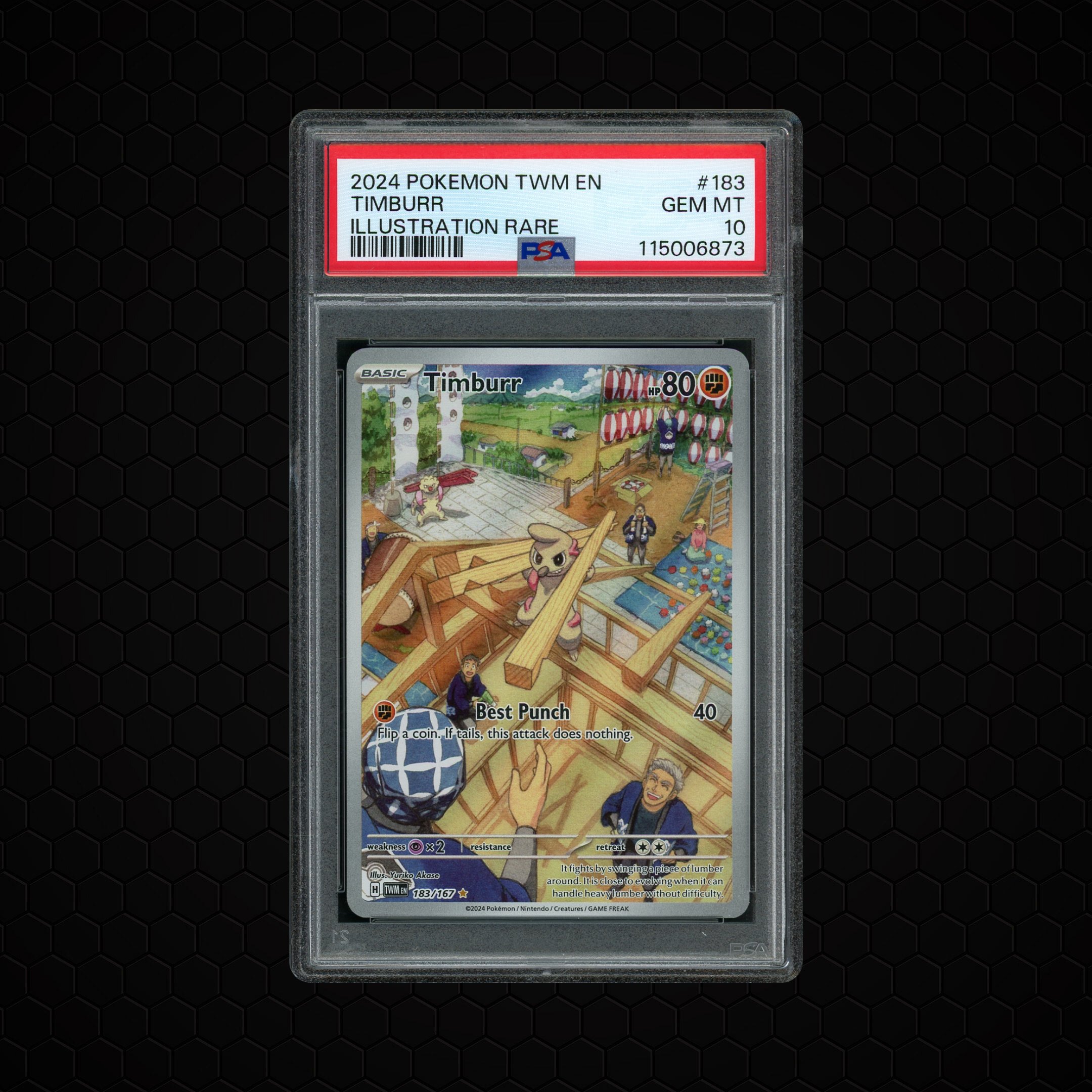 2024 Twilight Masquerade Timburr #183 PSA 10