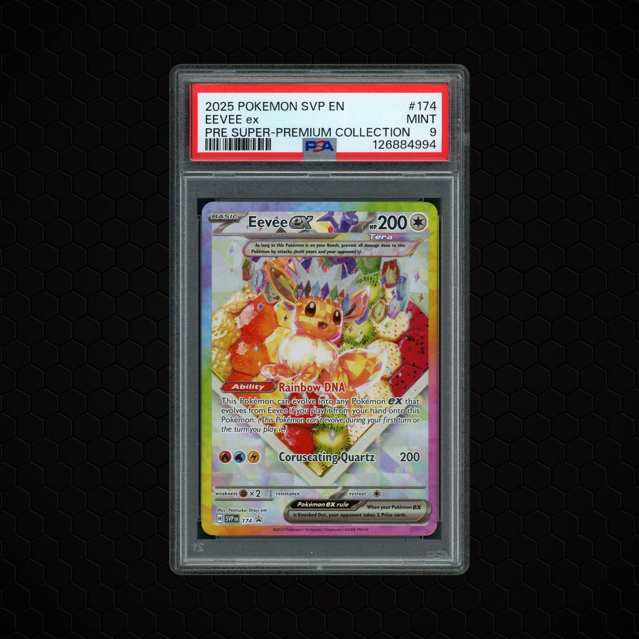 2025 Black Star Promo Eevee EX #174 PSA 9