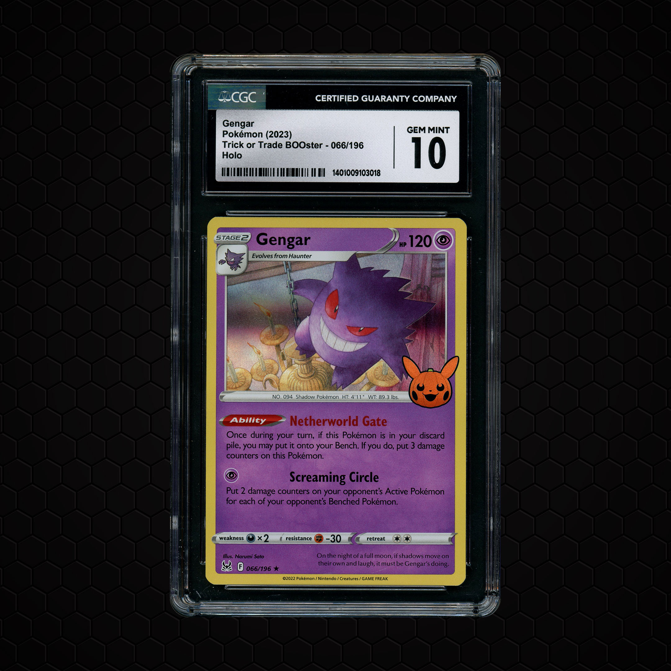 2023 Trick or Trade Booster Gengar #66 CGC 10