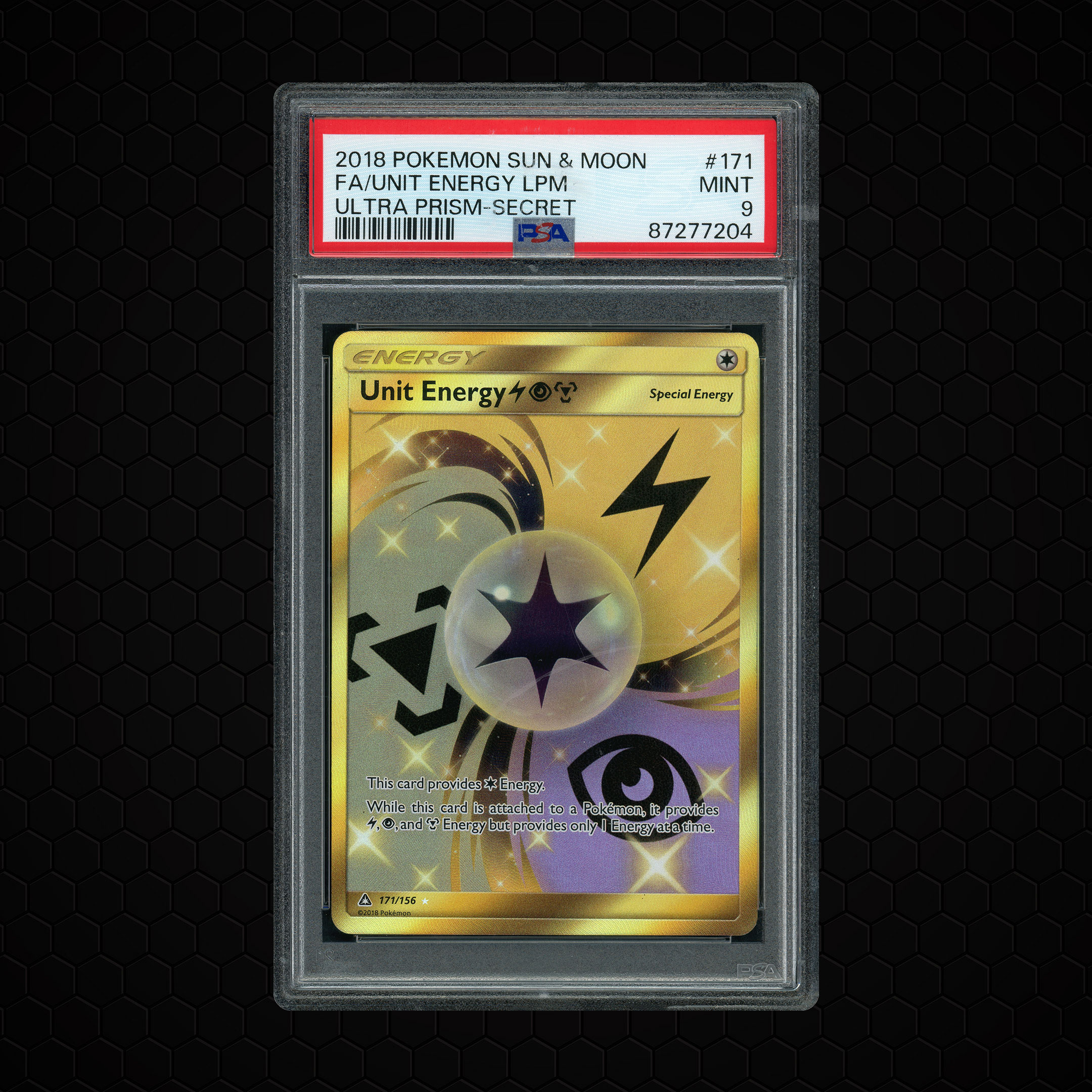 2018 Ultra Prism Unit Energy #171 PSA 9