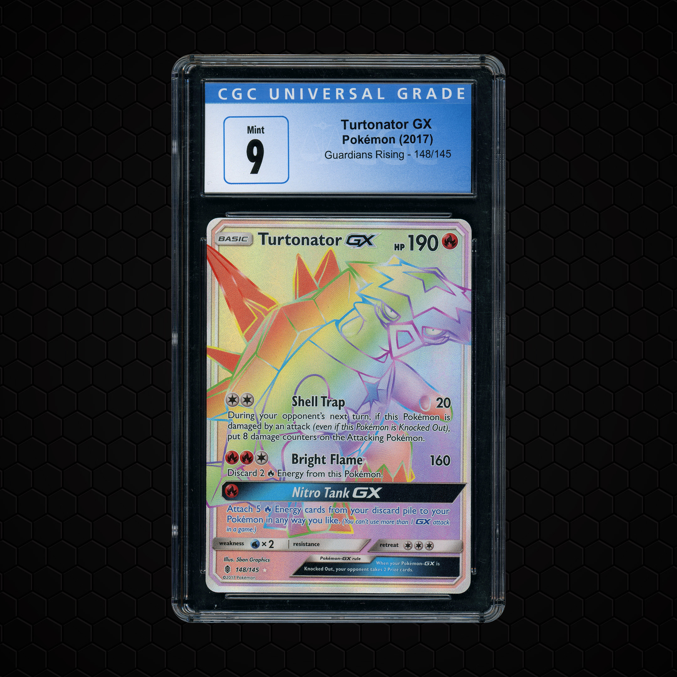 2017 Guardians Rising Turtonator GX #148 CGC 9