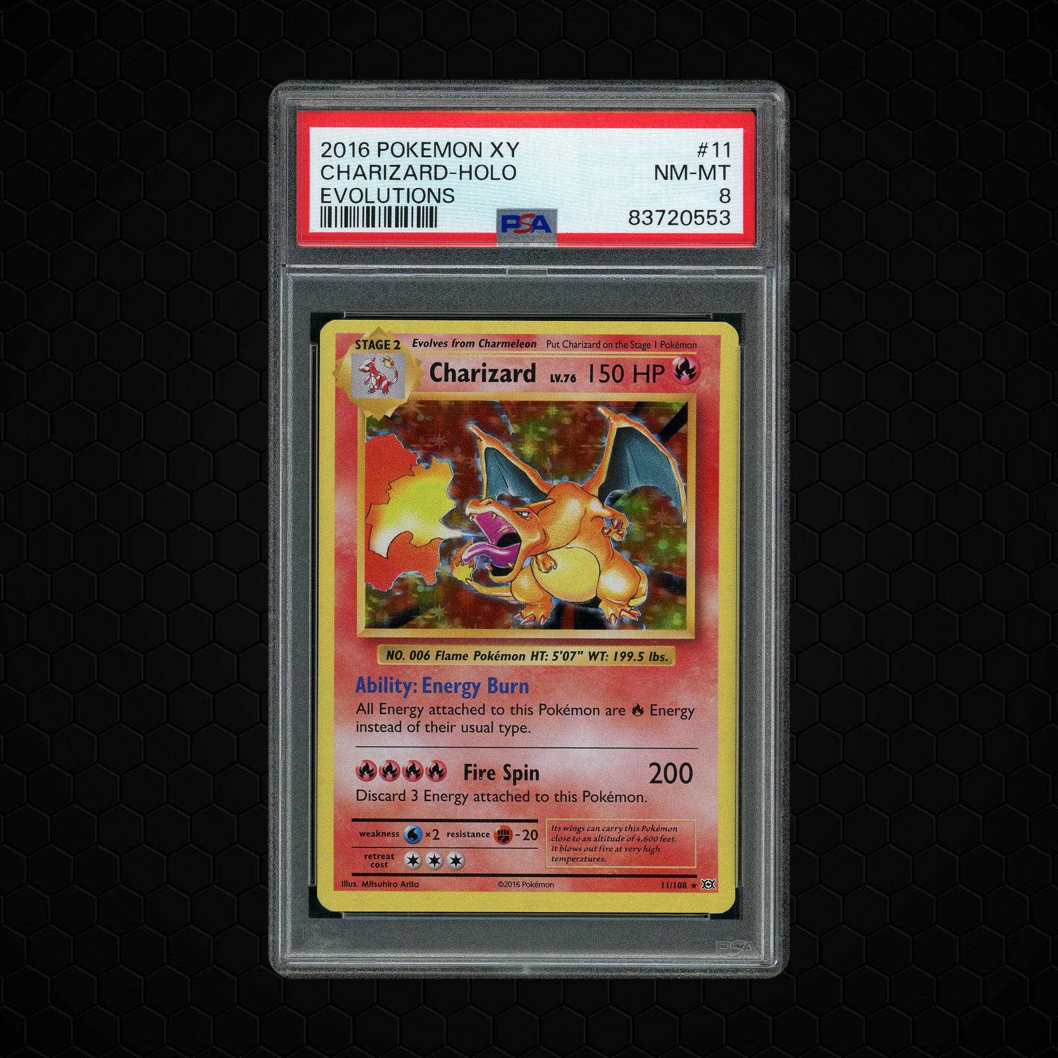 2016 XY Evolutions Charizard #11 PSA 8