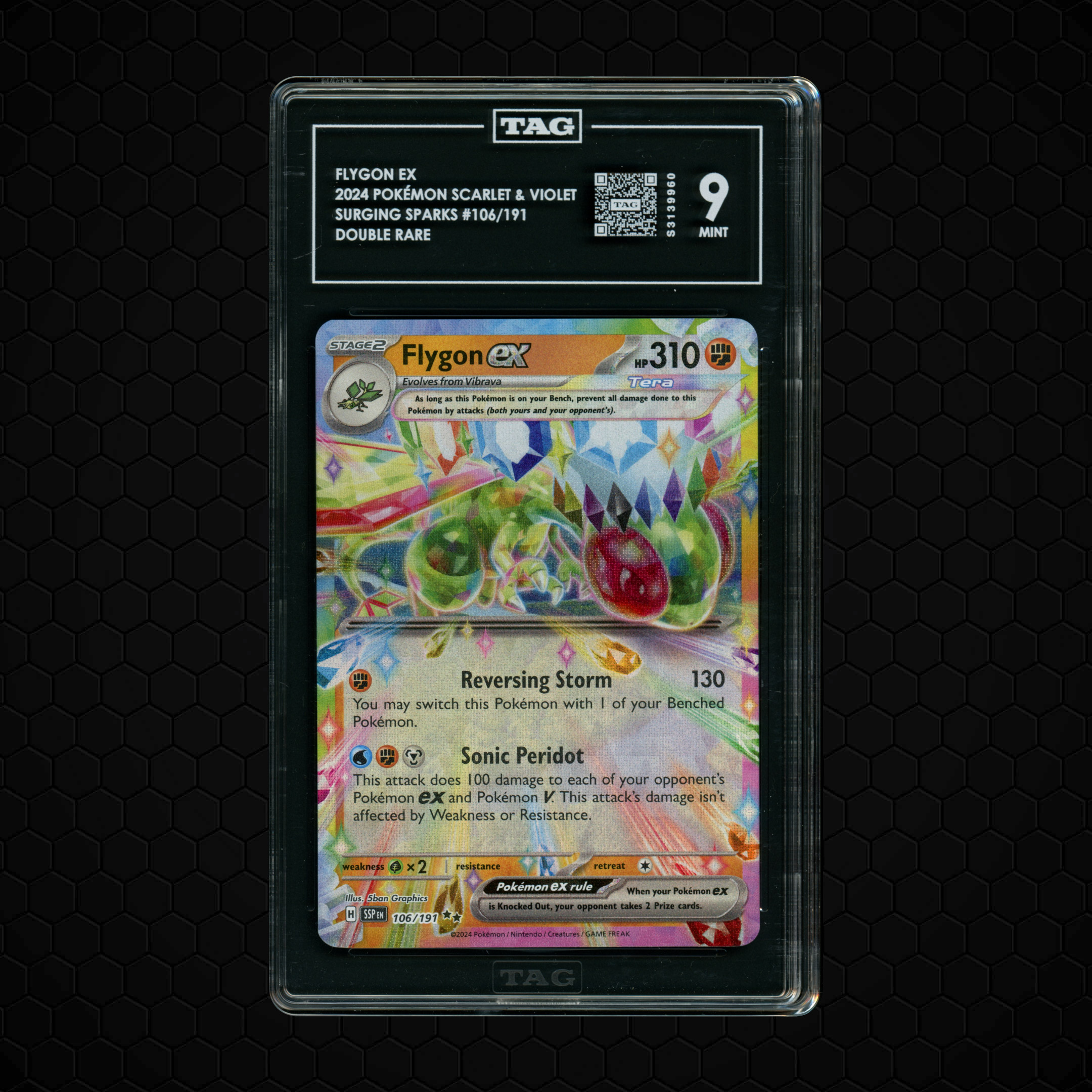 2024 Surging Sparks Flygon EX #106 TAG 9
