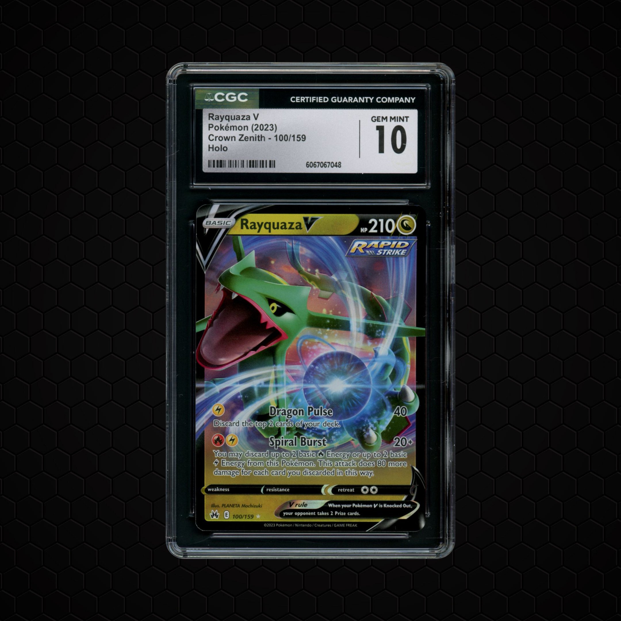 2023 Crown Zenith Rayquaza V #100 CGC 10