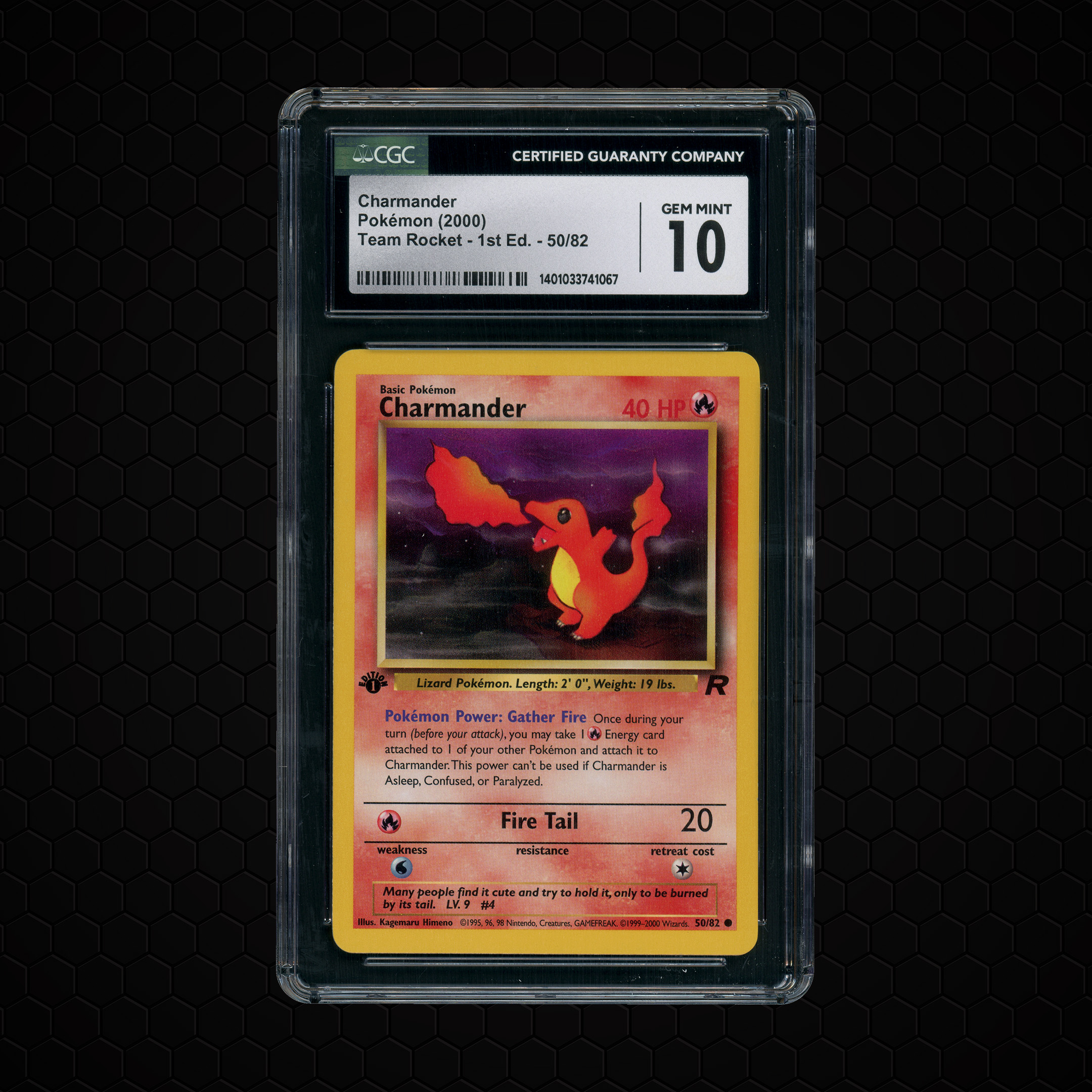 2000 Team Rocket 1st Edition Charmander #50 CGC 10