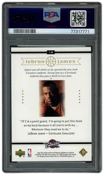 2003 Upper Deck Lebron James #12 PSA 10 on Beezie.