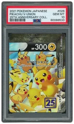 2021 Japanese 25th Anniversary Collection Pikachu V-Union Top Right #26 PSA 10 on Beezie.