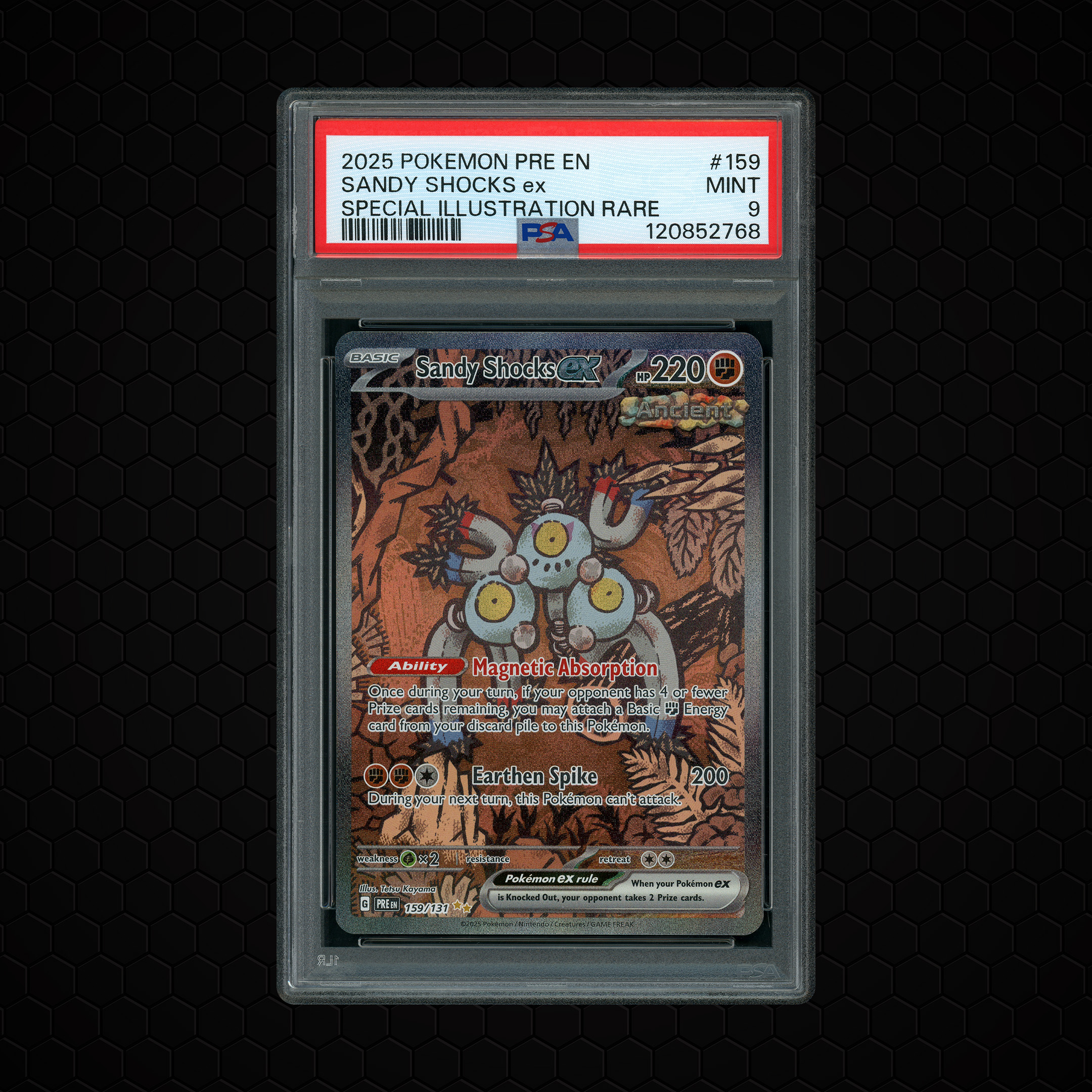 2025 Prismatic Evolutions Sandy Shocks EX #159 PSA 9