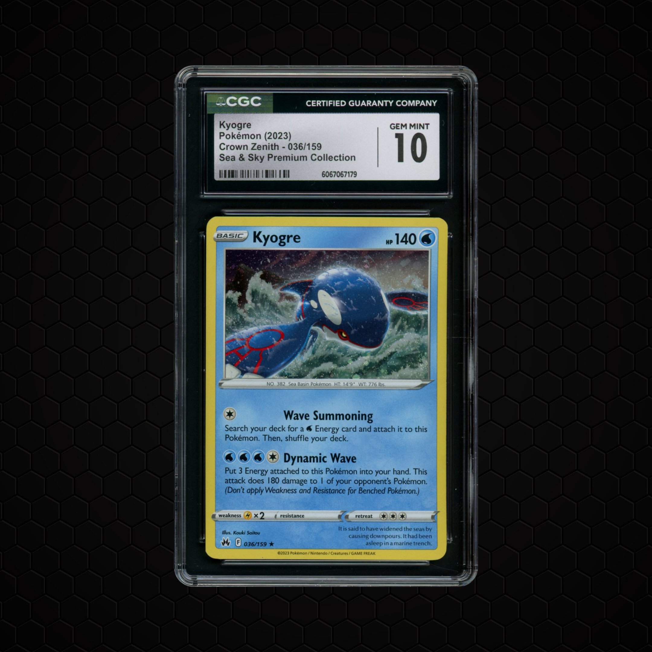 2023 Crown Zenith Kyogre #36 CGC 10