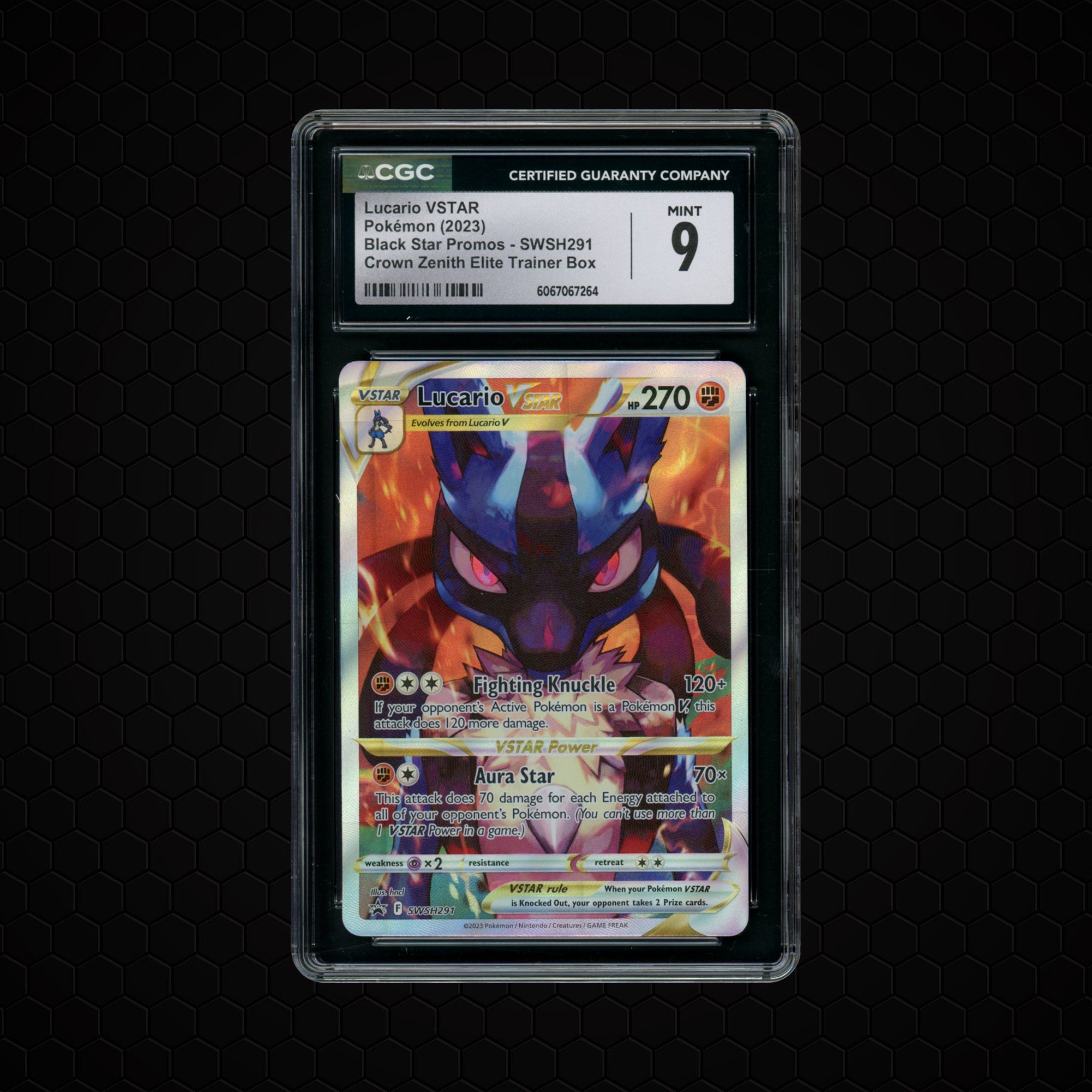 2023 Black Star Promo Lucario VSTAR #SWSH291 CGC 9
