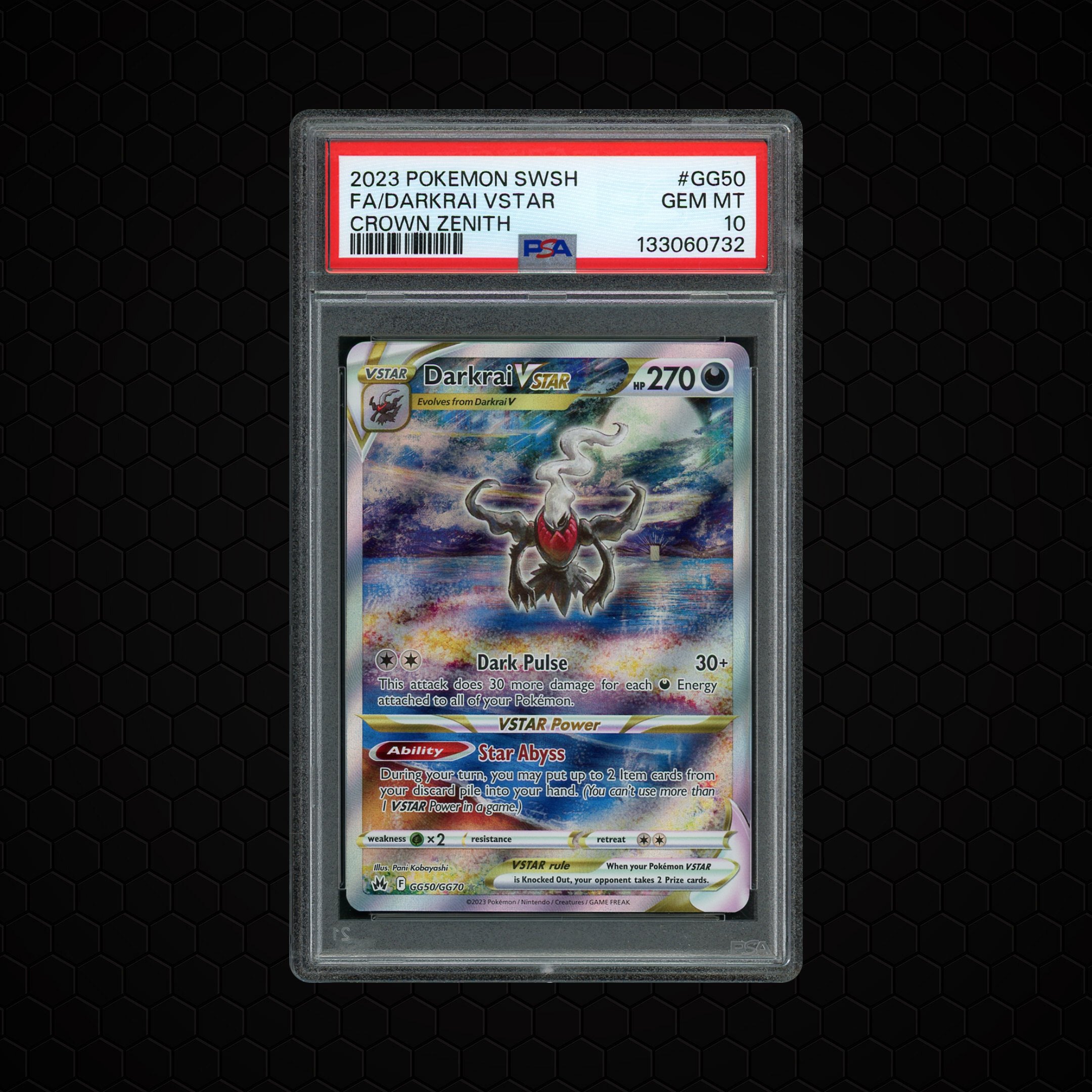 2023 Crown Zenith Darkrai VSTAR #GG50 PSA 10