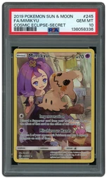 2019 Cosmic Eclipse Mimikyu #245 PSA 10 on Beezie.