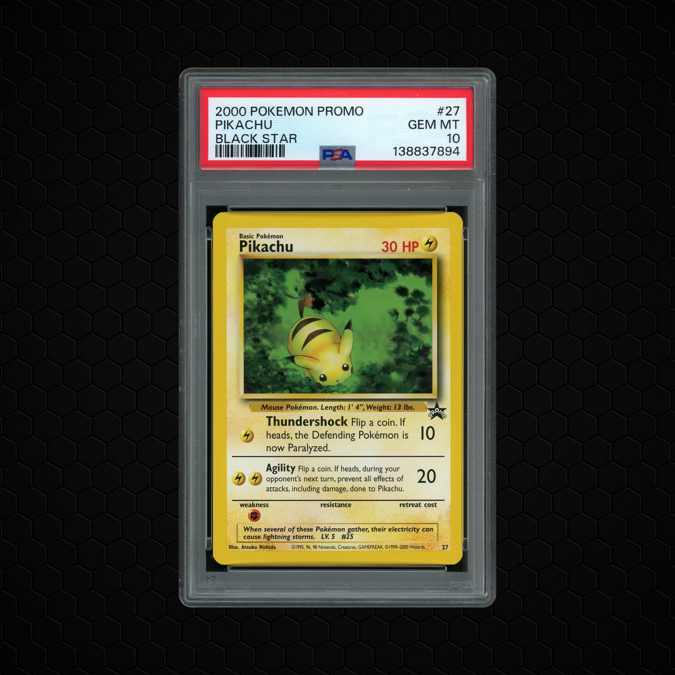 2000 Black Star Promo Pikachu #27 PSA 10
