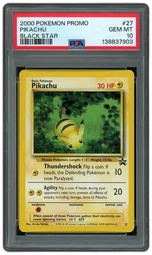 2000 Black Star Promo Pikachu #27 PSA 10 on Beezie.