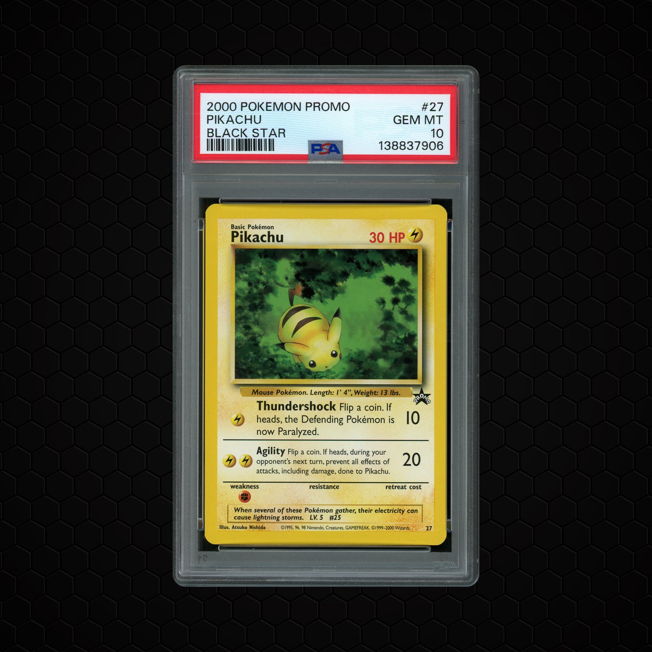 2000 Black Star Promo Pikachu #27 PSA 10