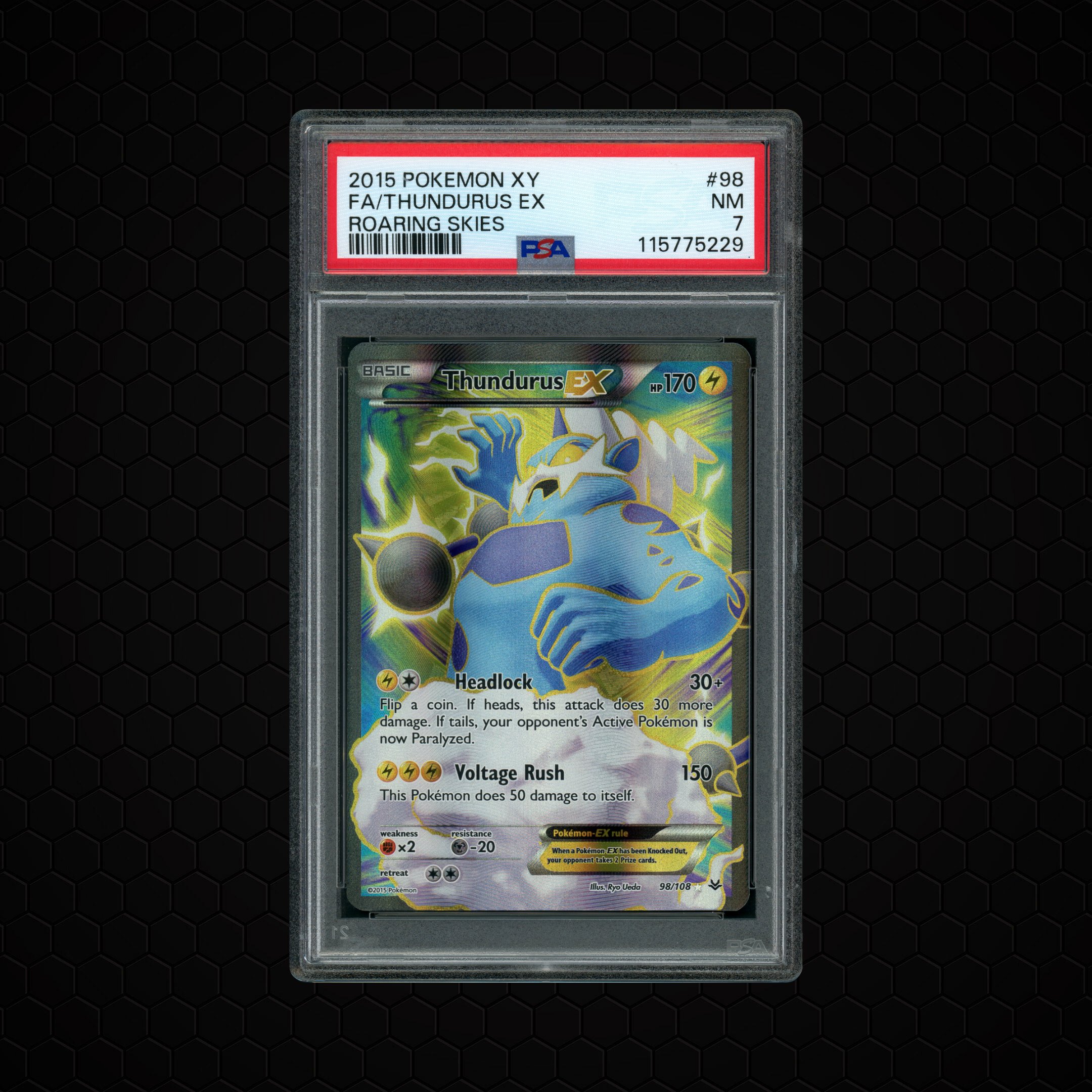 2015 Roaring Skies Thundurus EX #98 PSA 7