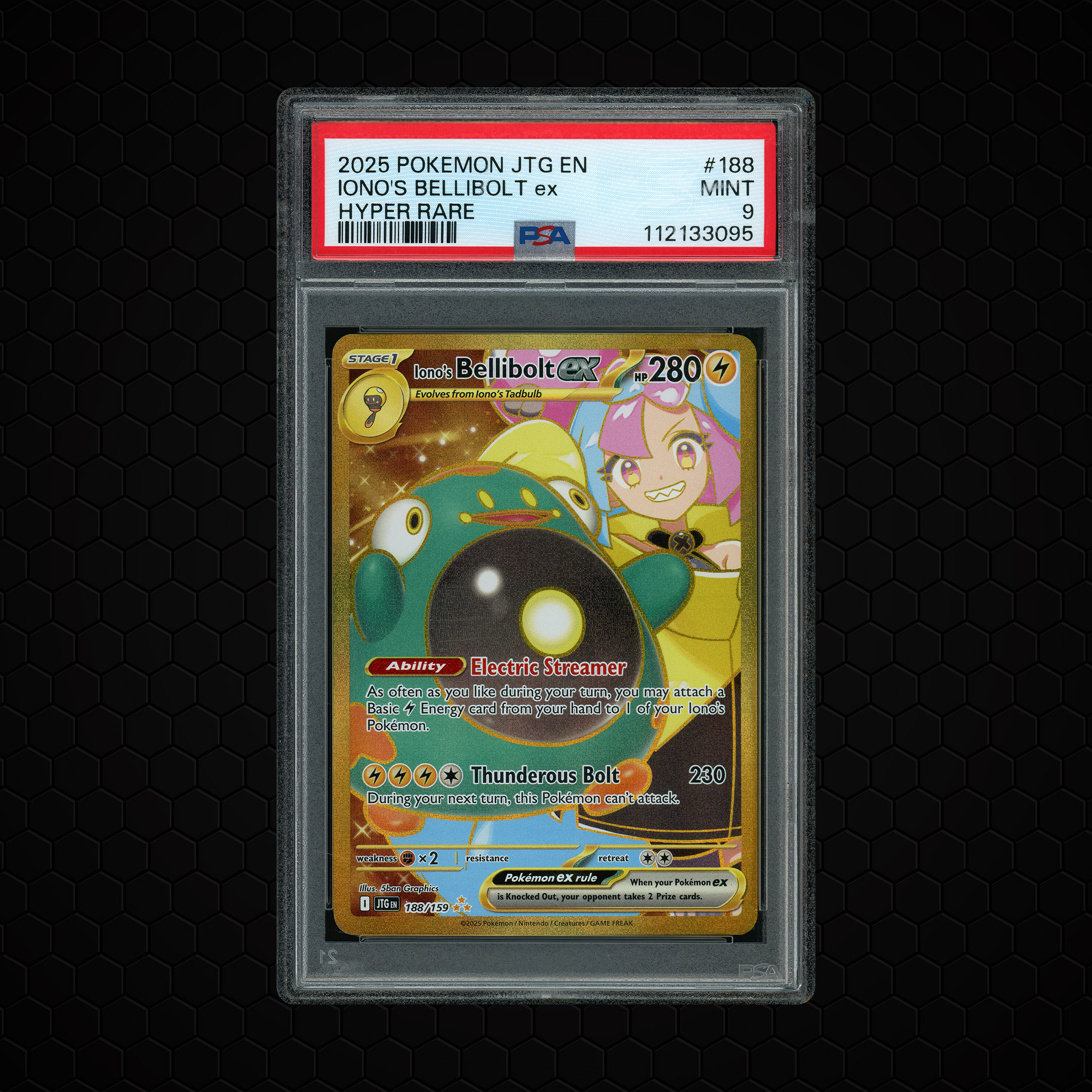 2025 Journey Together Iono's Bellibolt EX #188 PSA 9