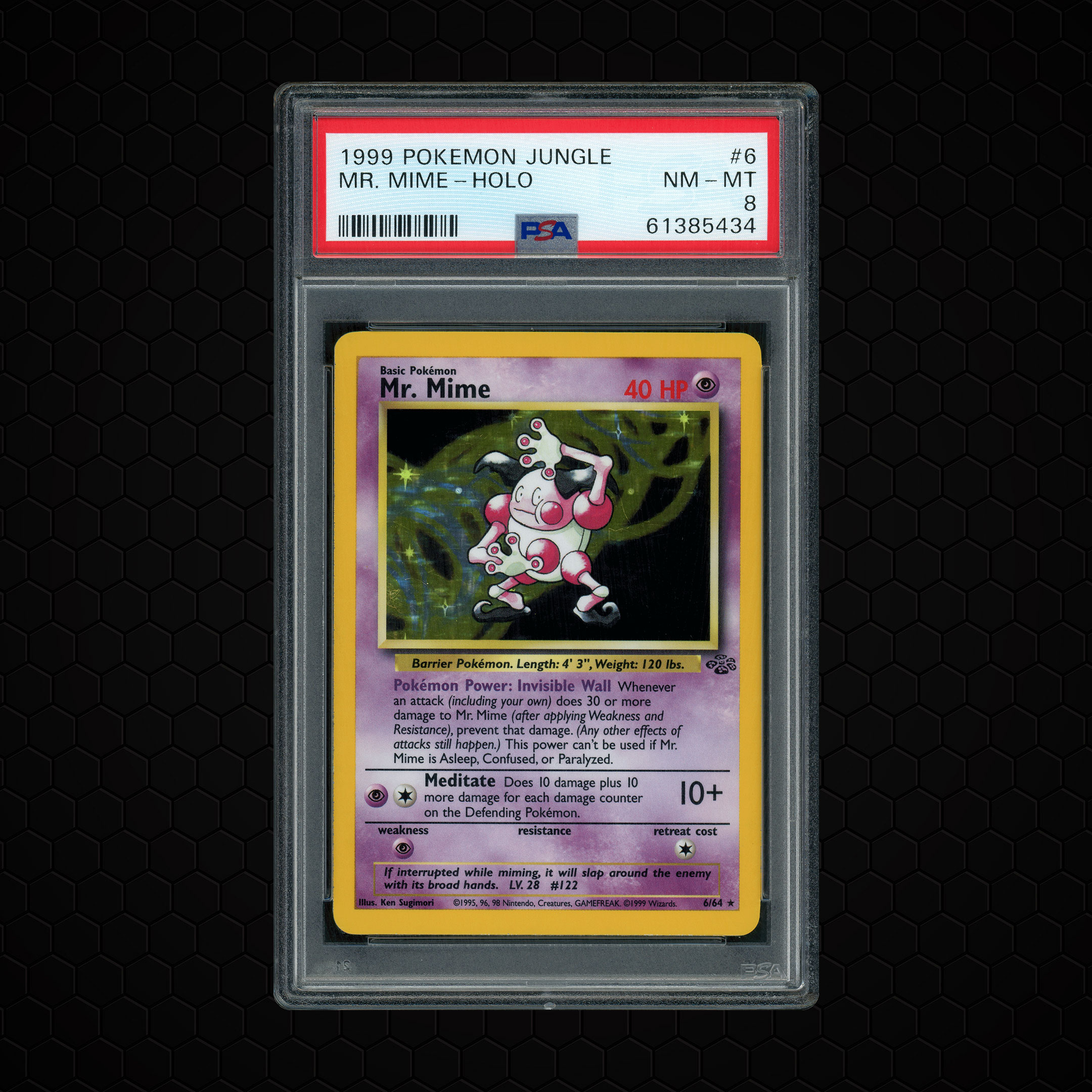 1999 Jungle Mr. Mime #6 PSA 8