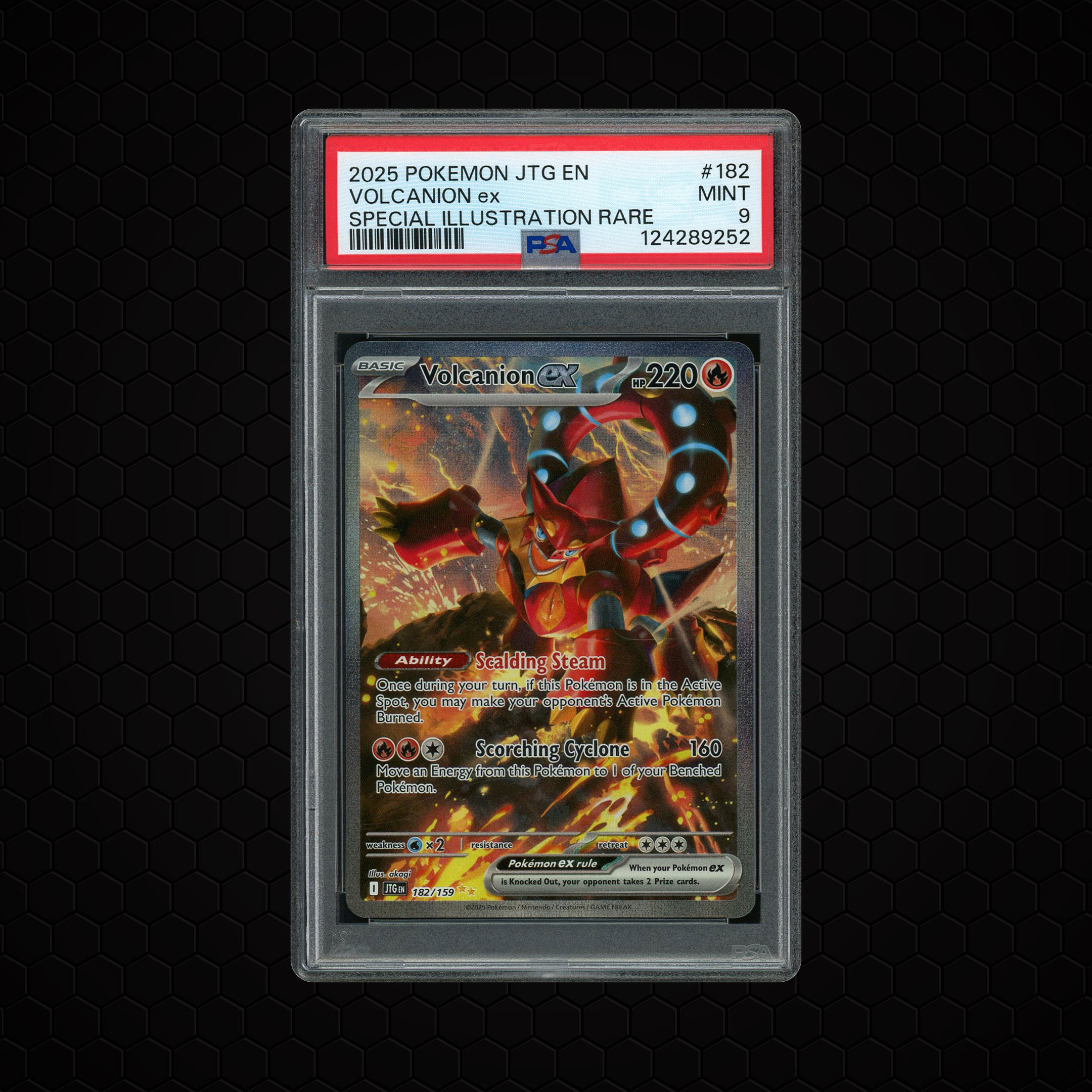 2025 Journey Together Volcanion EX #182 PSA 9
